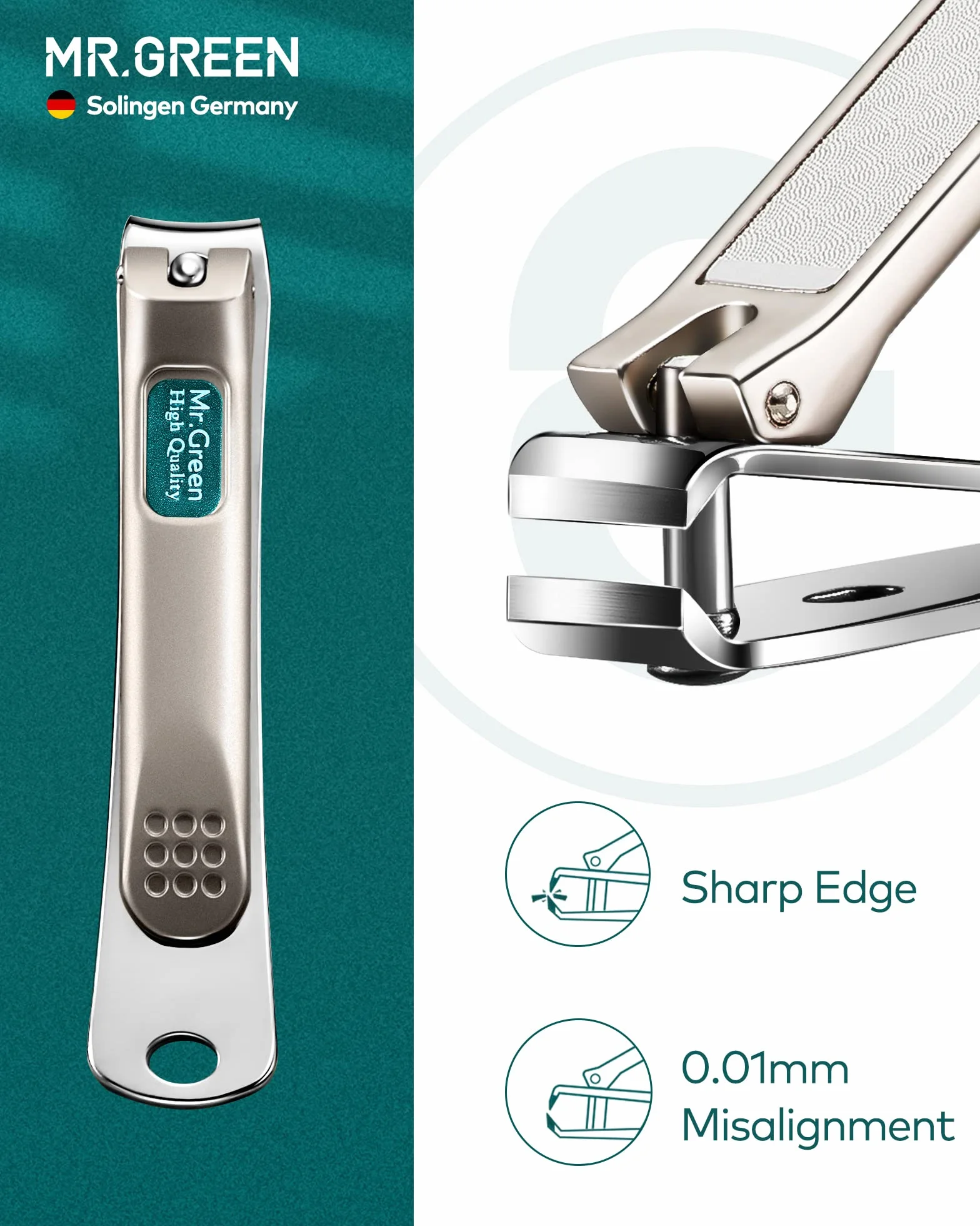 Mr. Green zestaw do manicure i pedicure ze stali nierdzewnej 8 sztuk Mr-6008