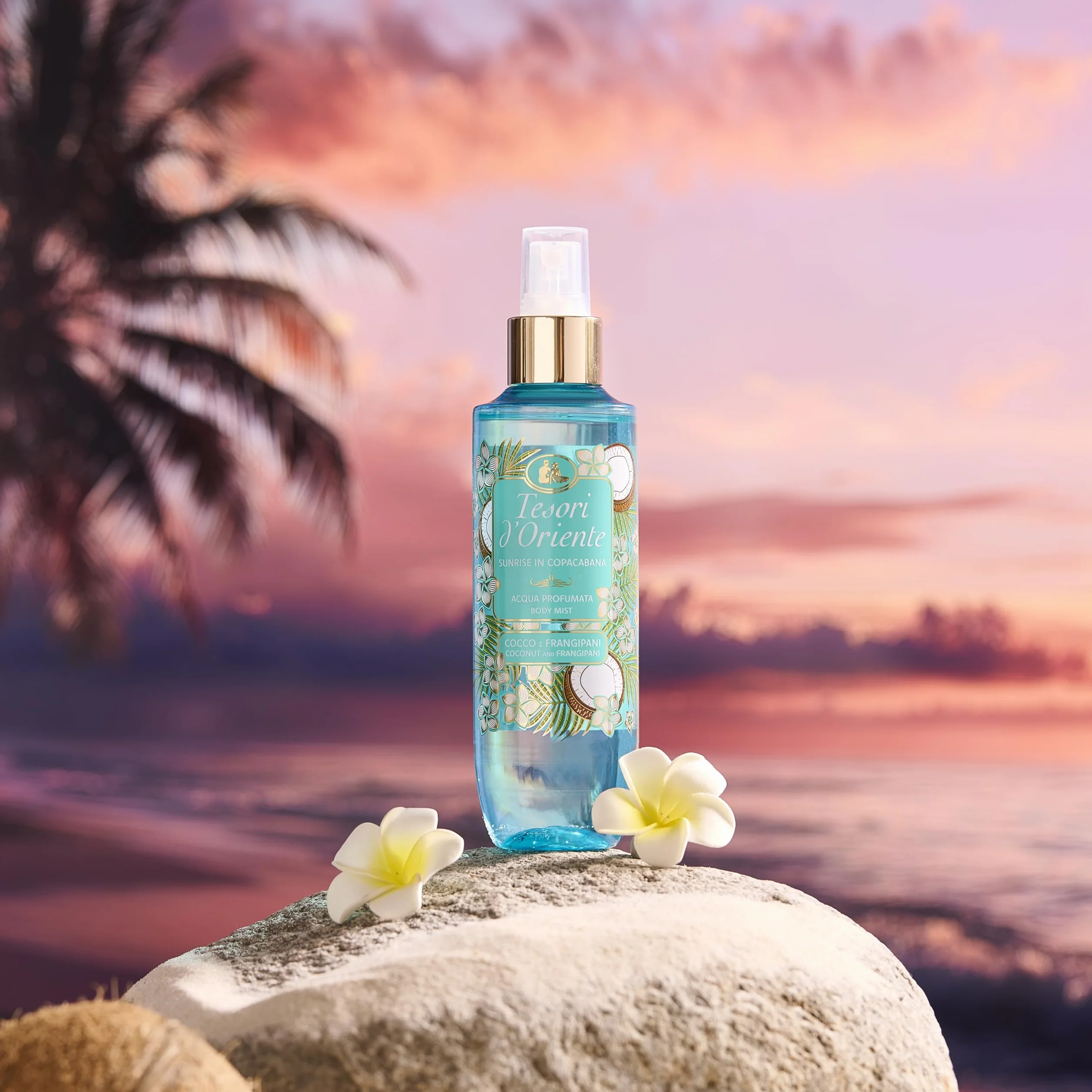 Tesori d'Oriente Acqua Profumata Corpo Cocco e Frangipani 200ml