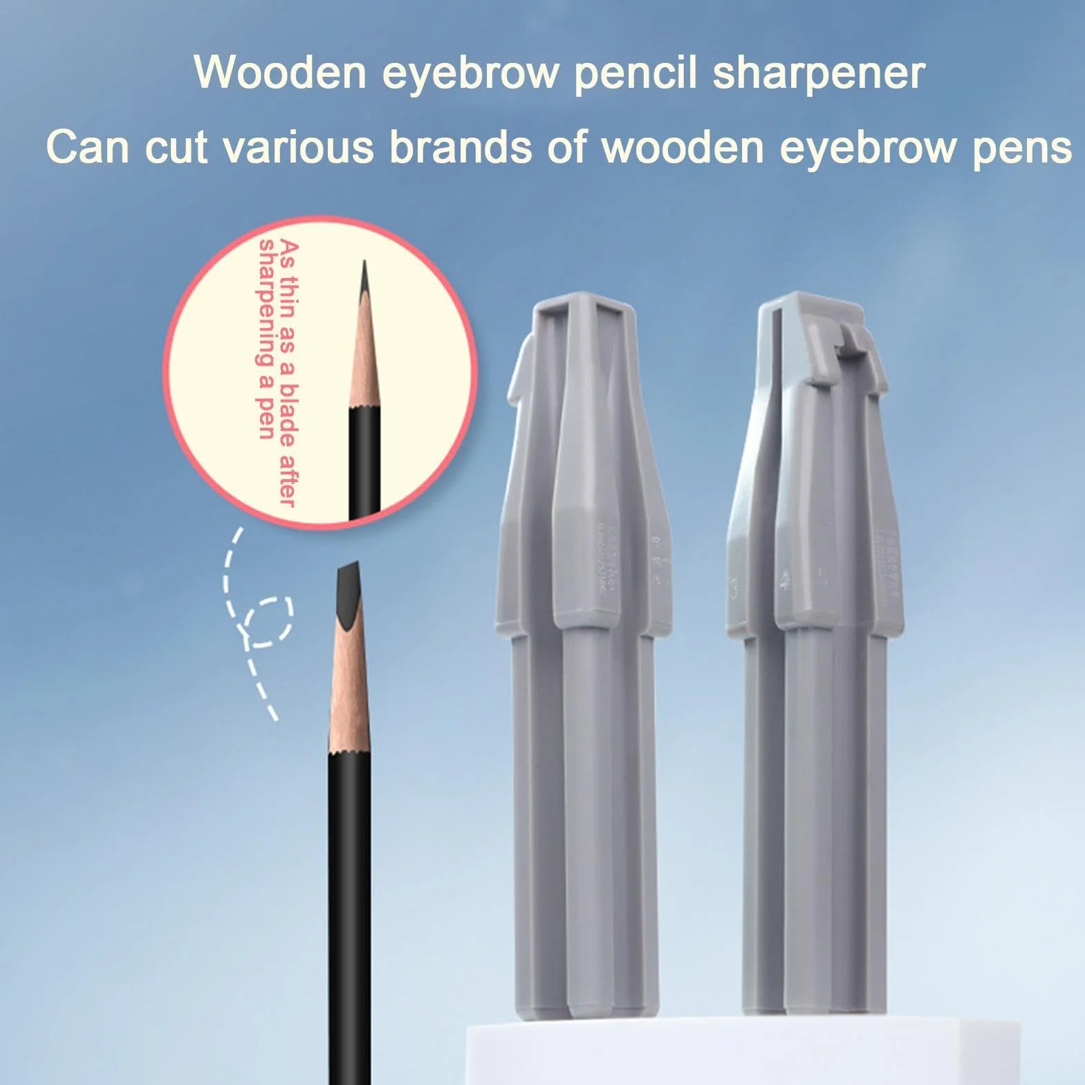 Matita cosmetica per affilatura forma becco temperamatite sopracciglia strumento materiale resistente trucco occhi principianti 13 x