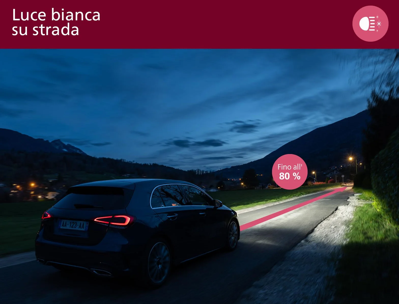 Philips Ultinon Access H7 LED lampadina fari auto 6000K set di 2