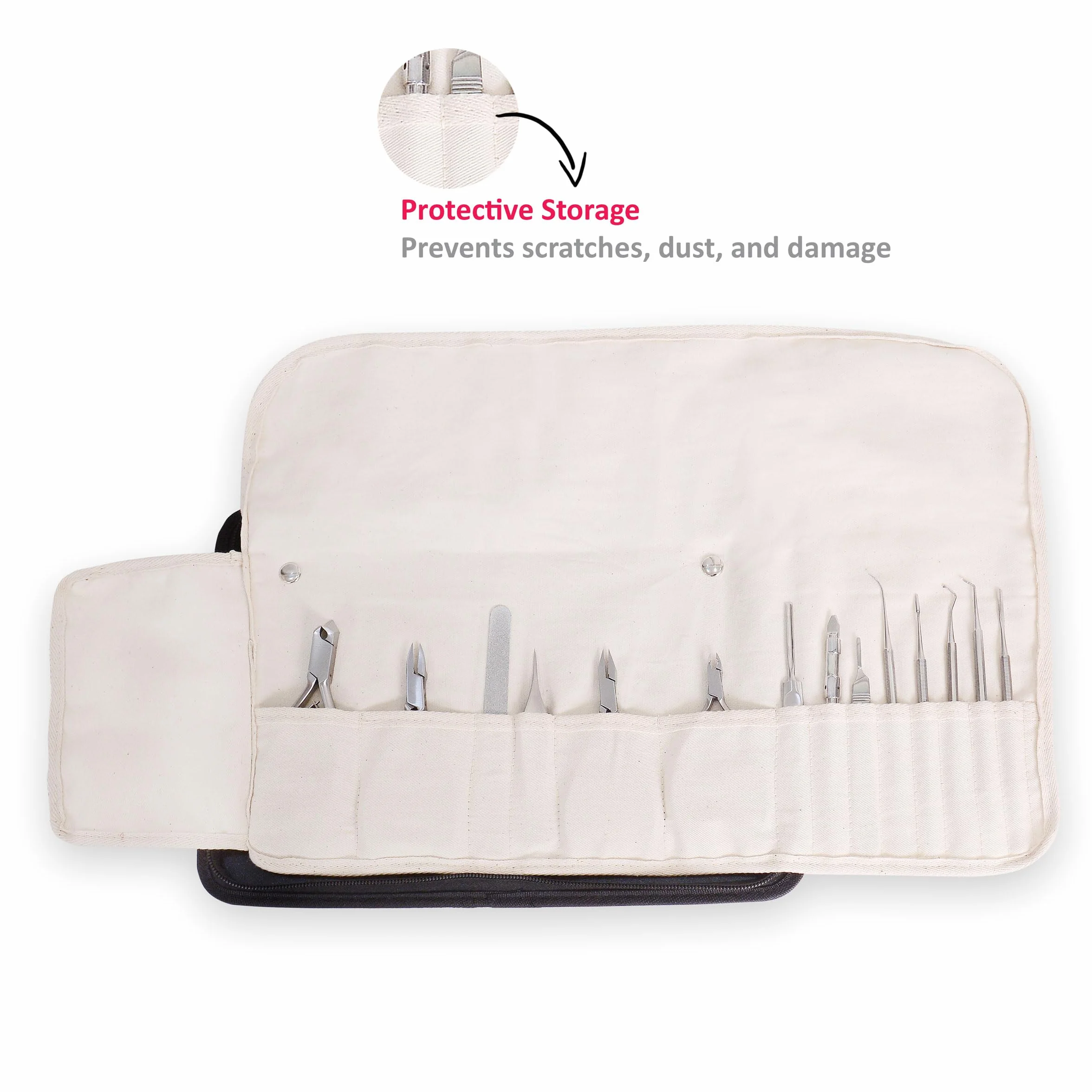 Custodia per cura piedi podologia manicure pedicure, Nero, 1 Stück