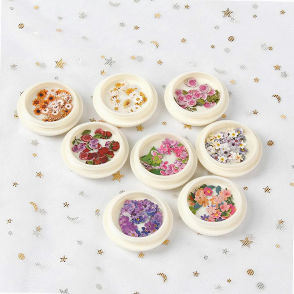 3 Set Sticker Unghie Fiori Secchi Per Decorazioni Manicure Diy Adesivi Autoadesivi Per Nail Art Facili Usare Per Appassionati E Professionisti 8 Scatole*3