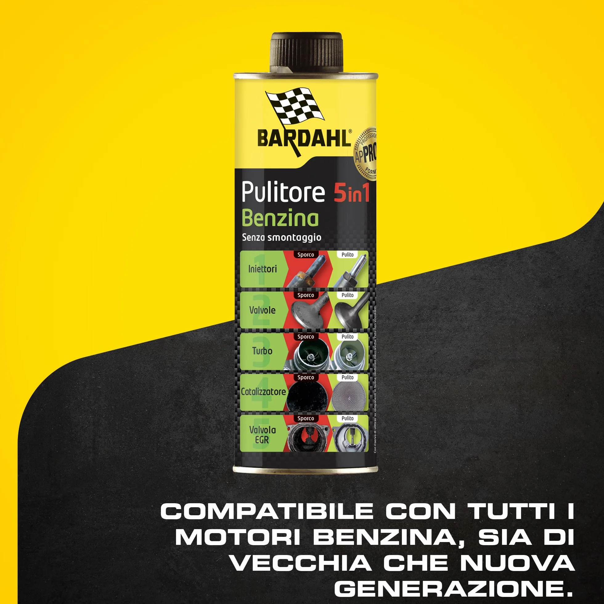 Bardahl Pulitore 5 in 1 Benzina Additivo Multifunzionale 500 ml