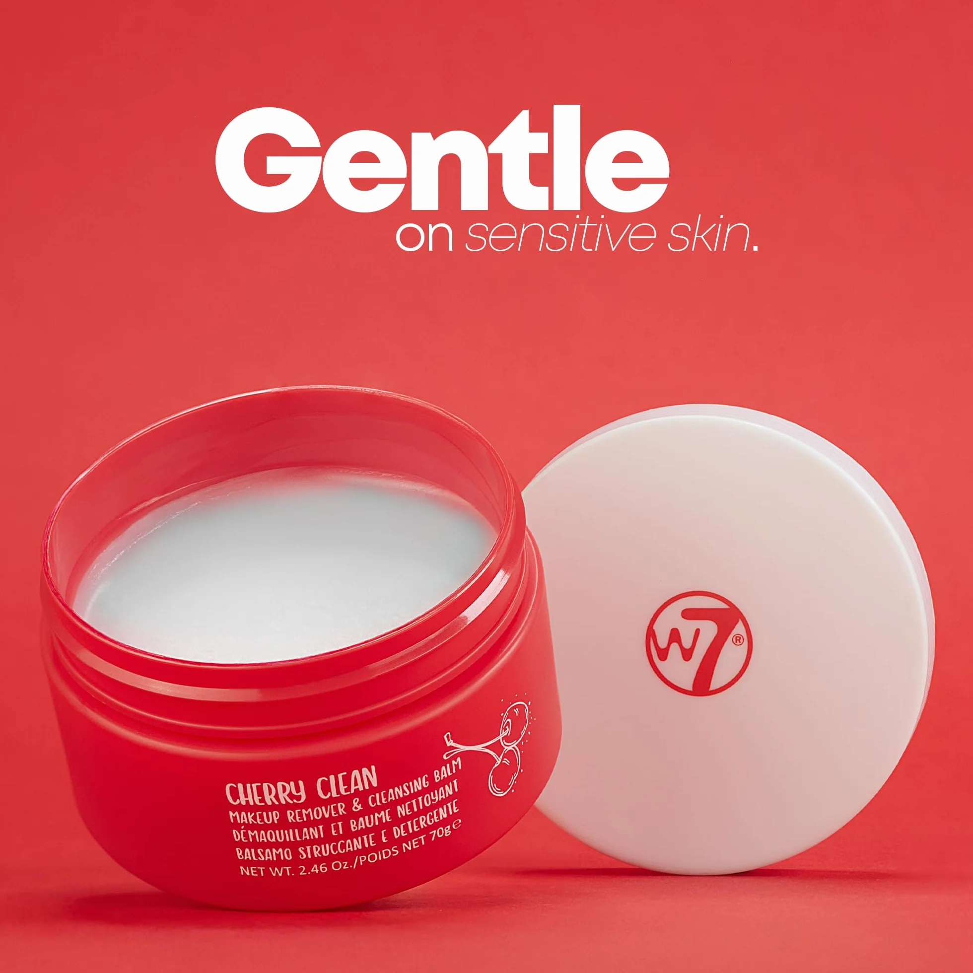 W7 Cherry Clean Struccante & Balsamo Detergente Pelle Pulita Senza Olio