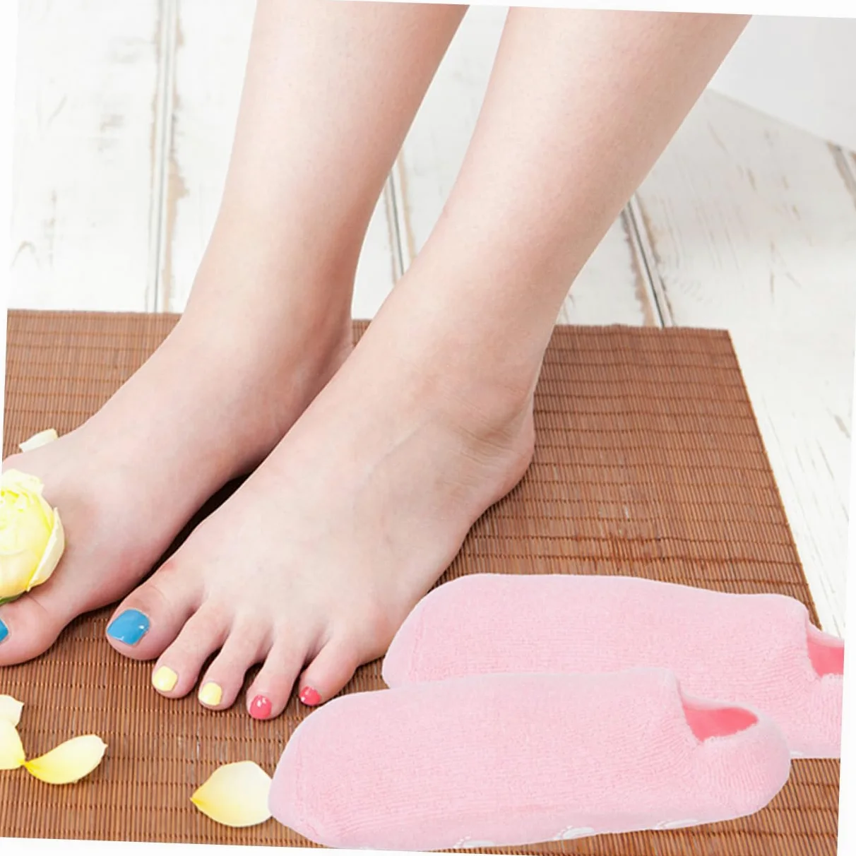 Calze Idratanti per Piedi Spa 3 Paia in Cotone Gel | Fibra Elastica, Effetto Lenitivo e Protettivo, Leggere da Portare, Uso Quotidiano e Lavori Domestici