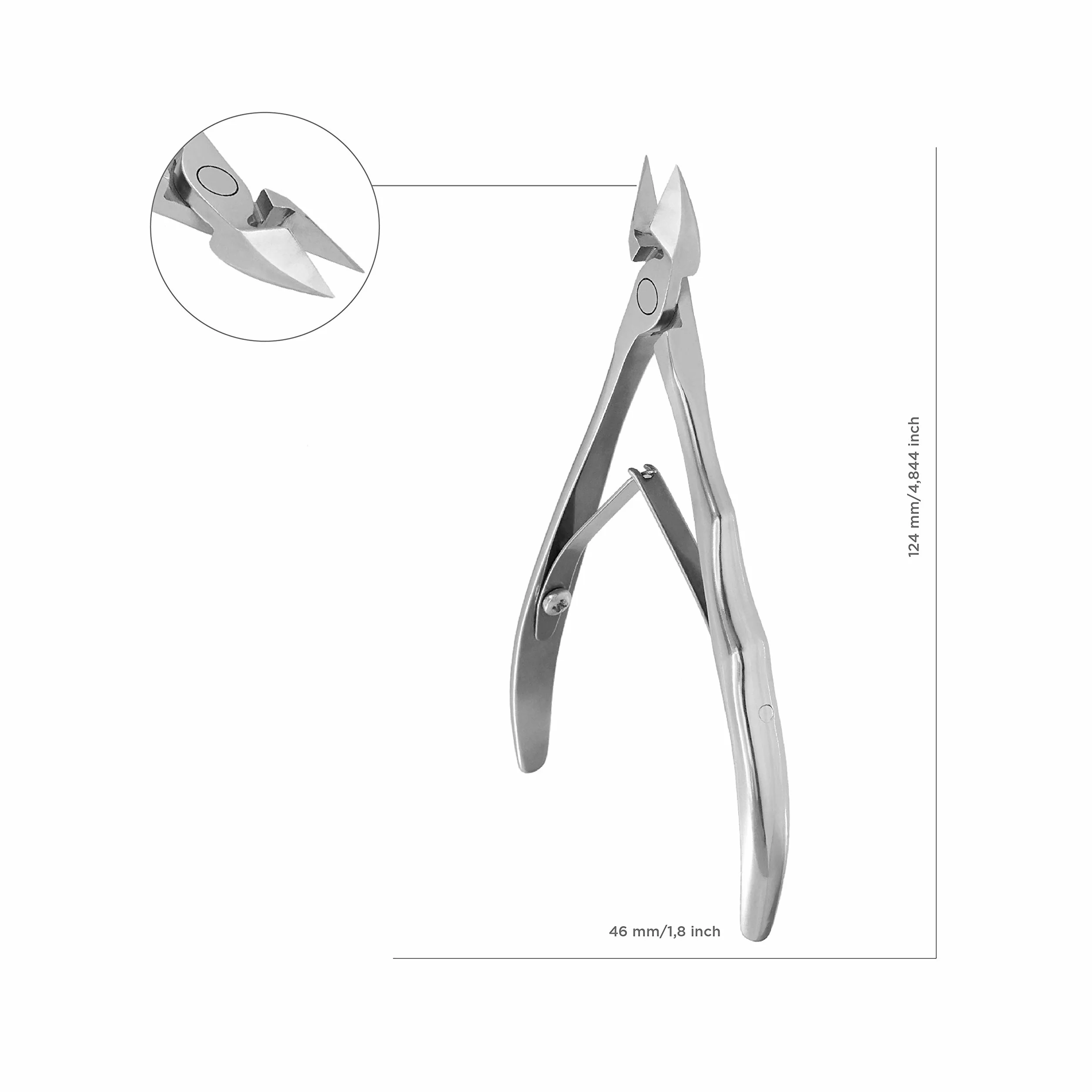 KL-01 - Pinza professionale Staleks, lunghezza 11,5 cm, taglio 1,4 cm, custodia protettiva in pelle