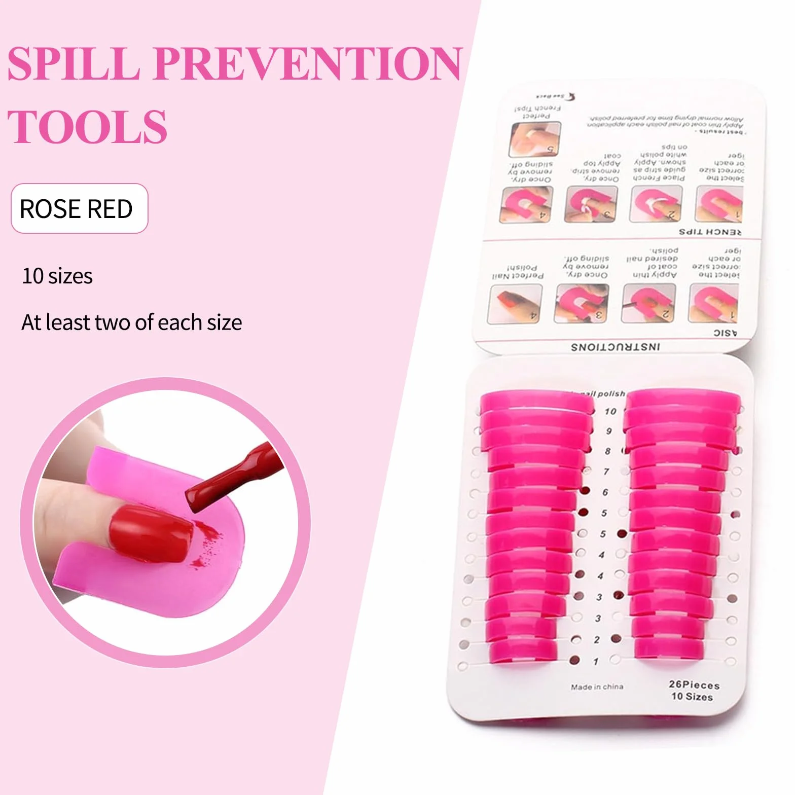 26pz Stencil Per Smalto lunette per french manicure1pz Penna Correttore Smalto 10 Misure Protezione Smalto Per Unghie Stencil Riutilizzabile Manicure In Polvere Ad Immersione Accessori