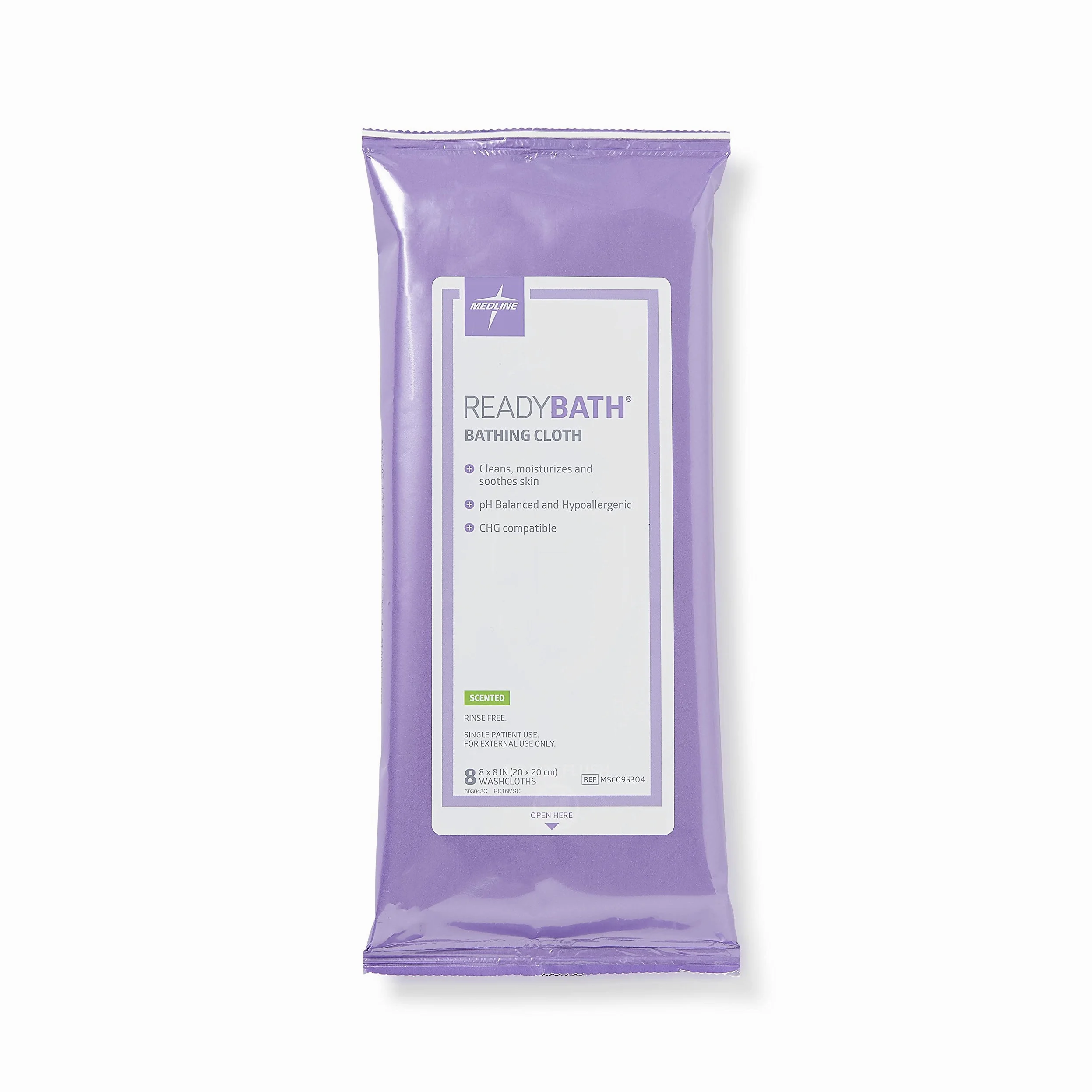 Medline Readybath Total body Cleansing standard Weight Washcloths, 30 count