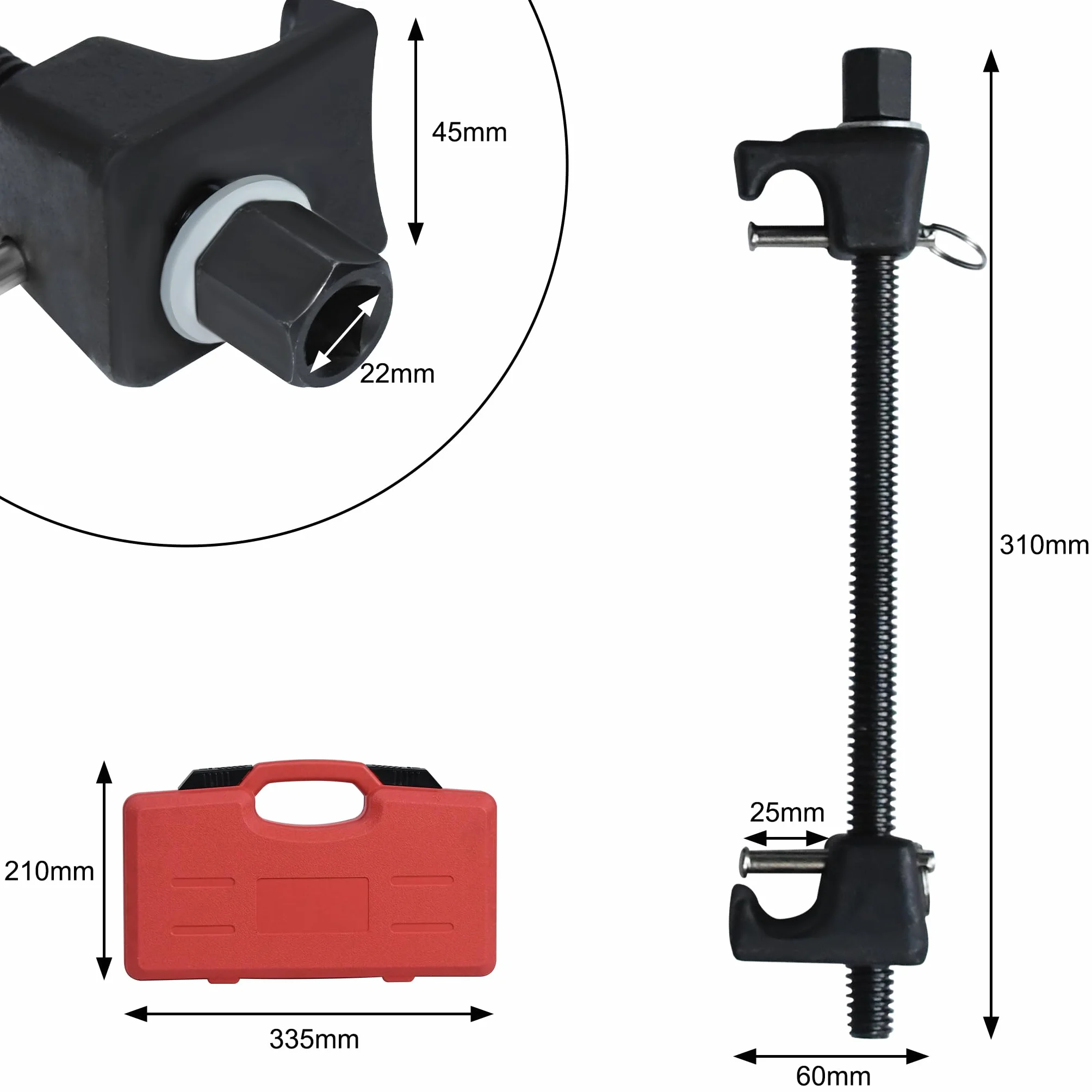 Set di 2 tenditori a molla per auto 310 mm universale compressori ammortizzatori
