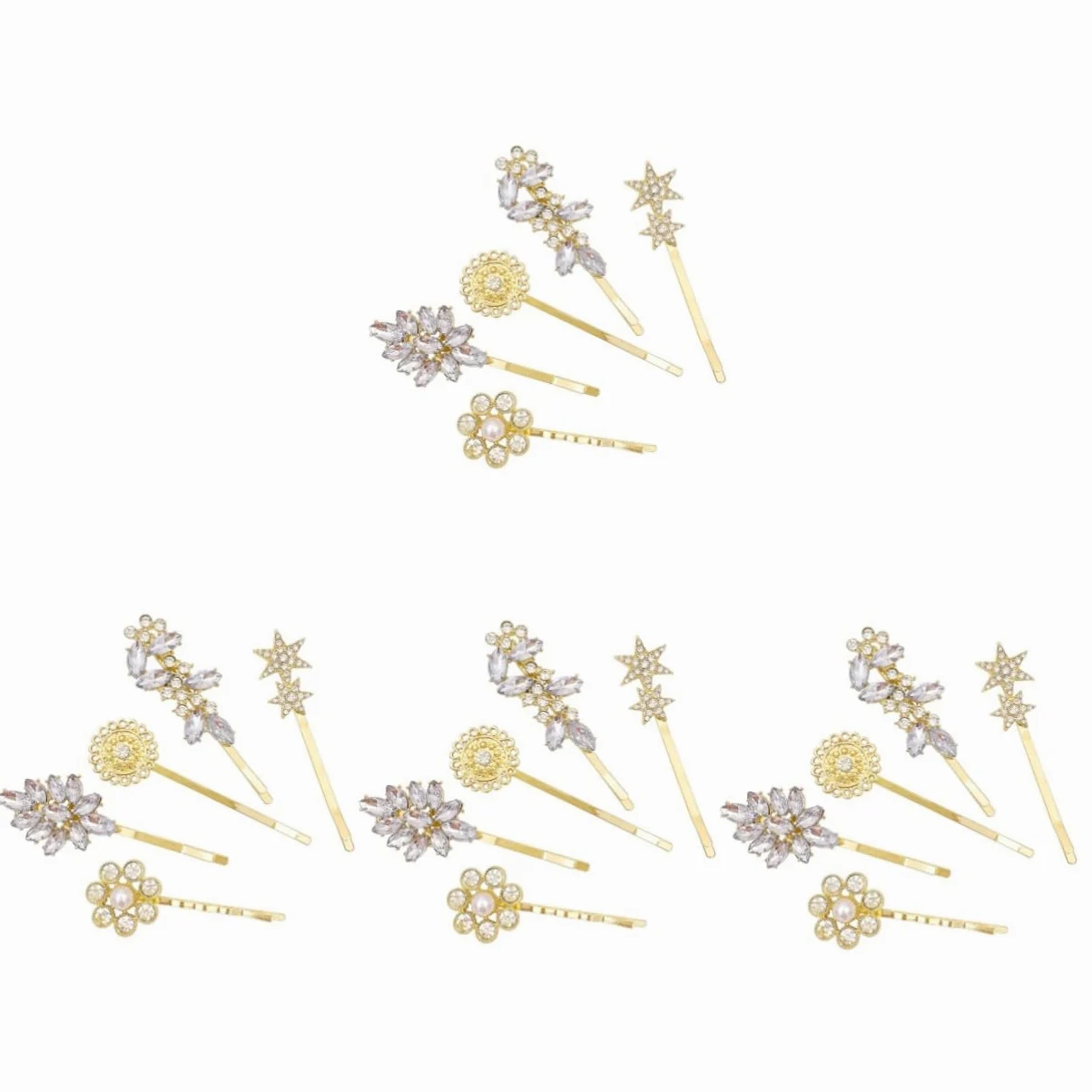 FRCOLOR 20pezzi Fermagli Per Con Strass Accessori Eleganti Per Ragazze e Donne Perfetti Per Matrimoni e Cerimonie