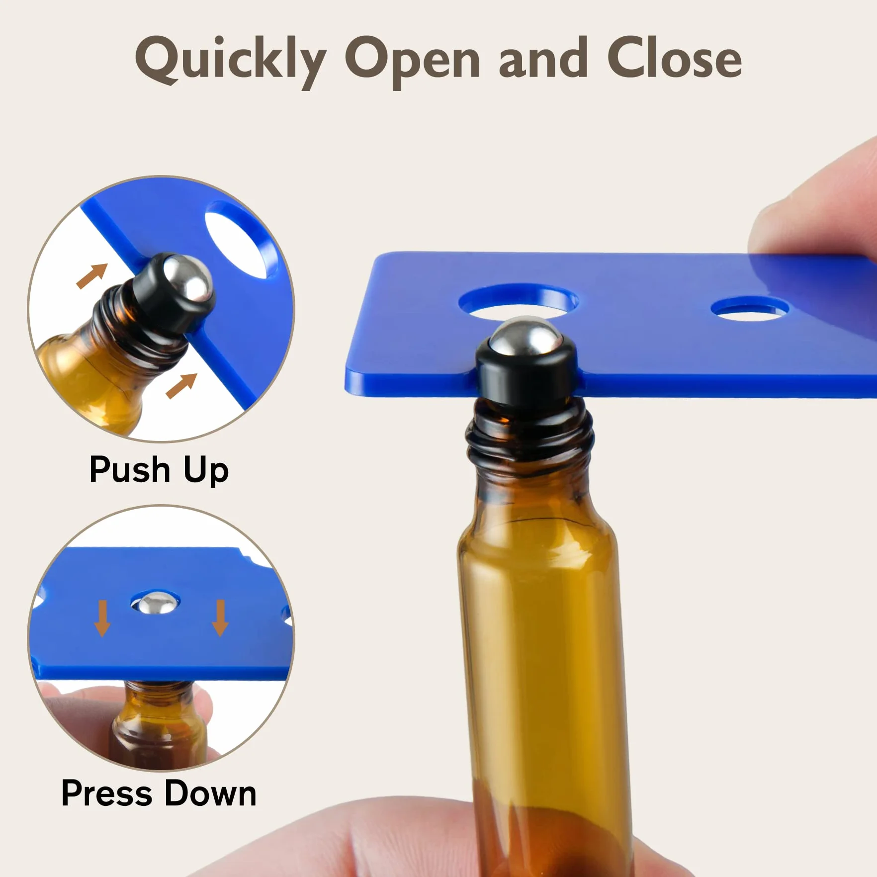 10 bottiglie di vetro Roll On per olio essenziale, 5 ml, mini bottiglie Amber Rollon, vuote con apertura, etichette e pipette, profumo, massaggi