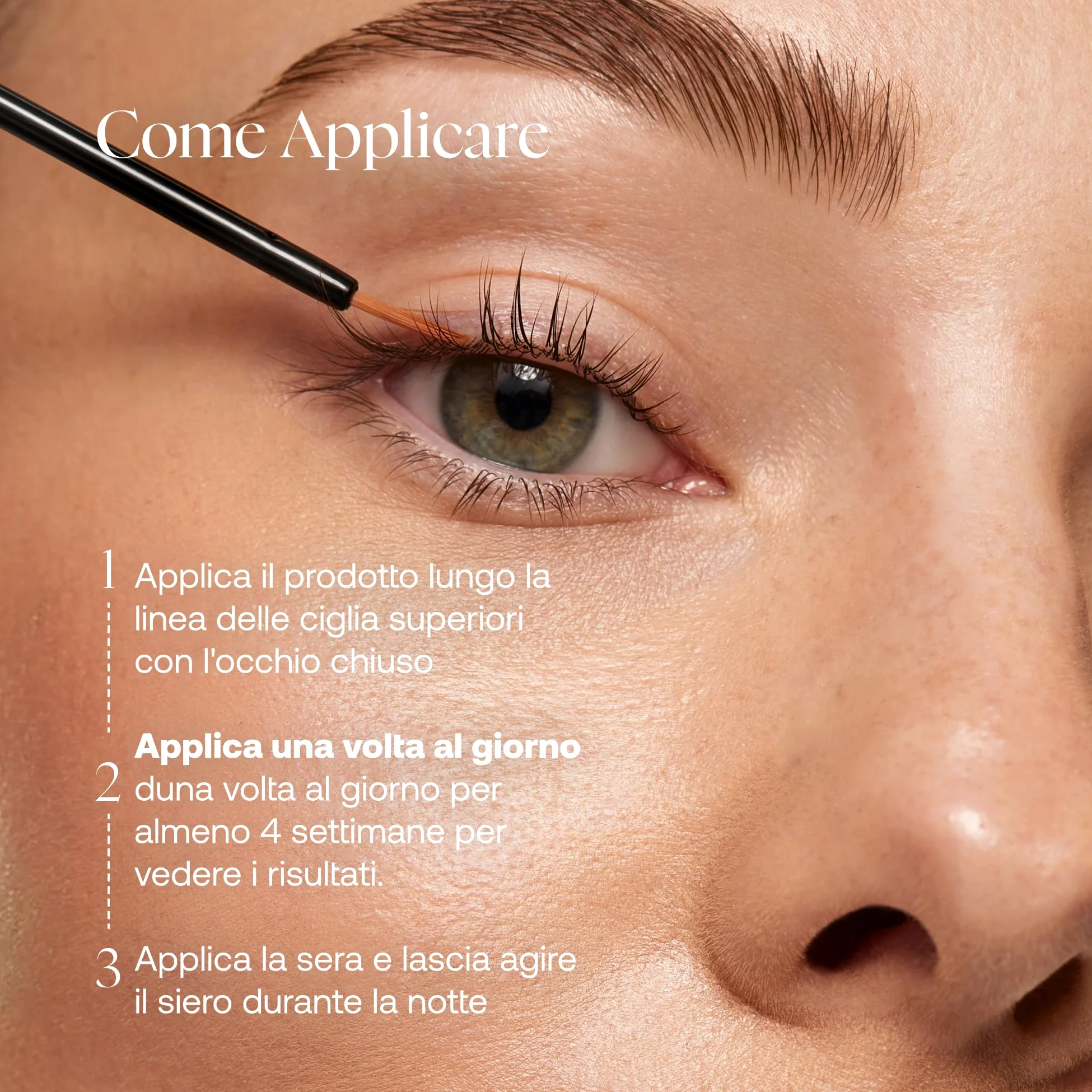 UKLASH | Siero per Ciglia Sensibili- 3ml - per Ciglia più Folte, a base di Peptidi, Vegani e studiati, per occhi sensibili