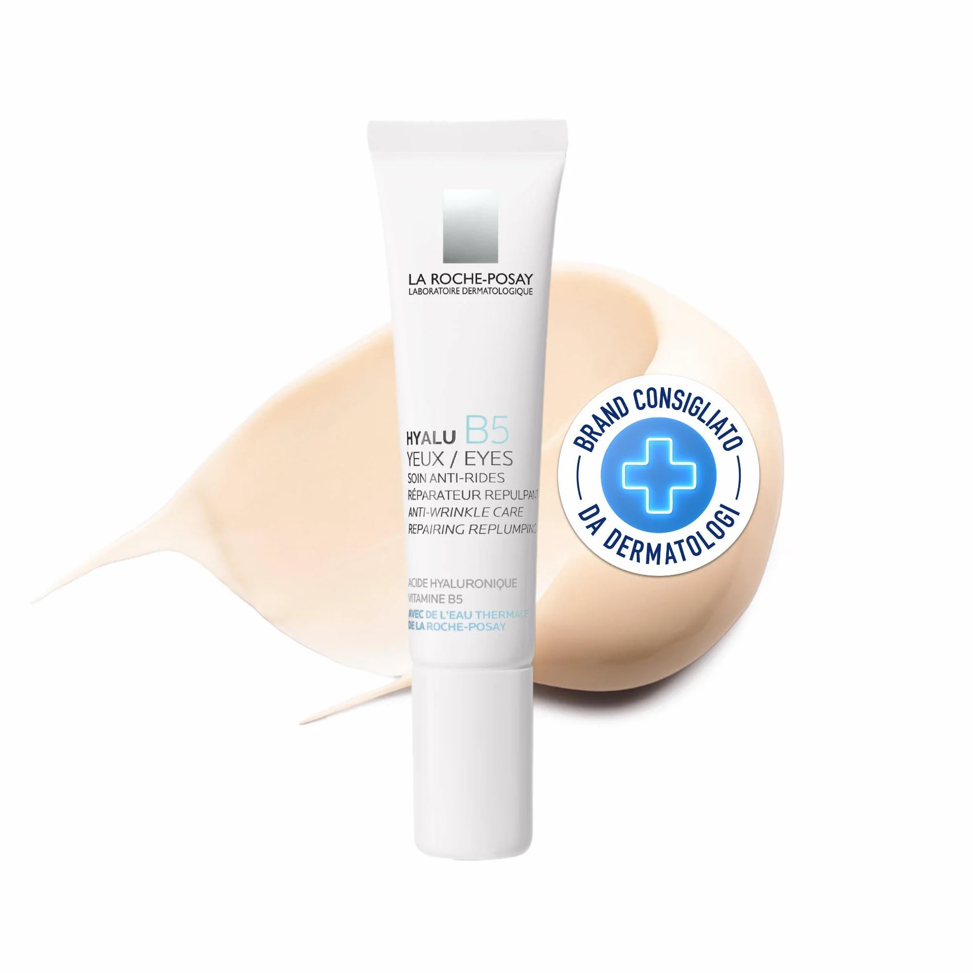 La Roche-Posay, Hyalu B5, Trattamento Antirughe per il Contorno Occhi, Ripara e Rimpolpa, Arricchito con Acido Ialuronico, Vitamina B5 e Acqua Termale, 15 ml