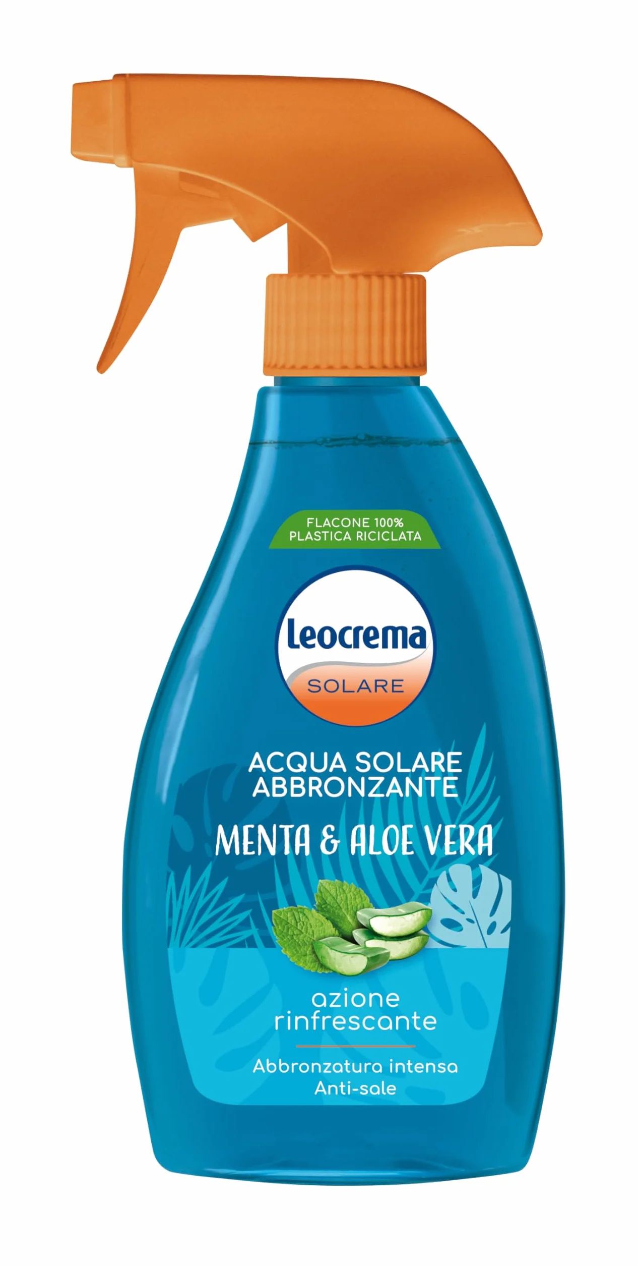 Leocrema Acqua Solare Abbronzante Spray 250ml con Menta e Aloe Vera