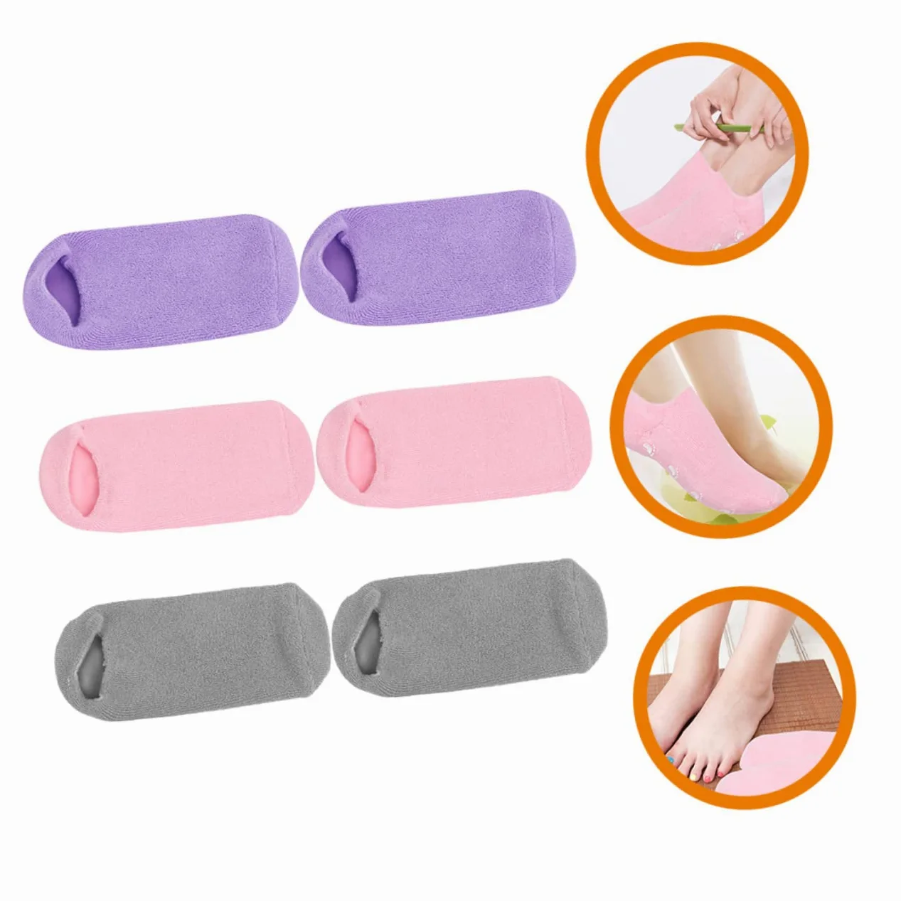 BESTYASH 3 Paia Socks Nutrienti per Spa Morbide e Antiscivolo per Trattamenti Idratanti Dei Talloni Screpolati