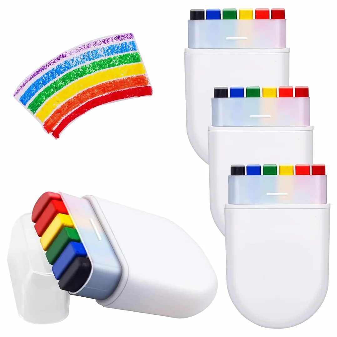 3 Pezzi 6 Colori Penna Pride,Per Feste Arcobaleno,Arcobaleno Penna,Pride Accessori Vernice Per Sfilate E Feste,Lgbt Trucco Con Bandiera Arcobaleno(A)