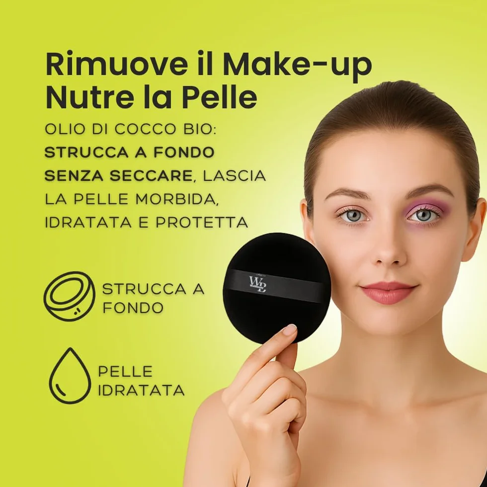 WELLBEAUTY Burro Struccante 100ml, Detergente Viso e Occhi, Airless, Cleansing Balm, Olio Di Cocco, Pelli Sensibili