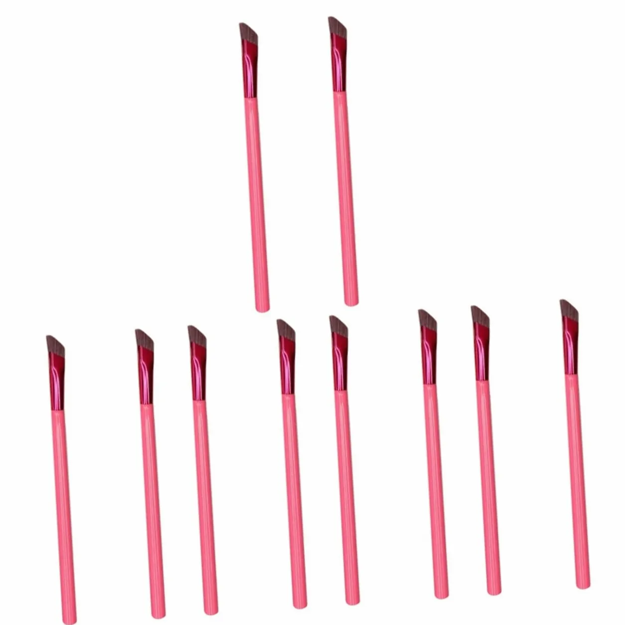 10 Pezzi Pennello Per Sopracciglia Pettine Per Sopracciglia Correttore Per Sopracciglia Sopracciglio Ad Angolo Pennello Per Eyeliner Mancare Trucco Pelliccia Sintetica