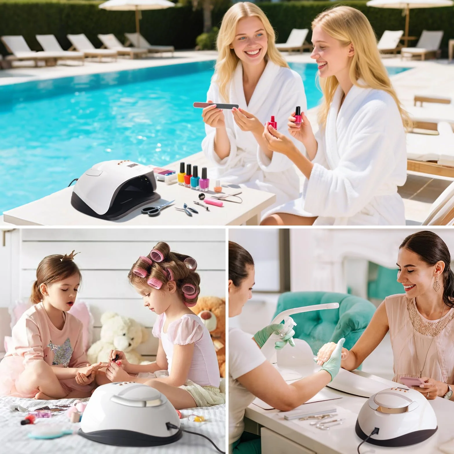 220W Lampada UV Led Unghie, Lampada UV per Unghie in Gel, Fornetto Unghie Semipermanente, UV Lamp Nails per Unghie Professionale con 66 Perline LED, 4 Timer, Sensore Automatico