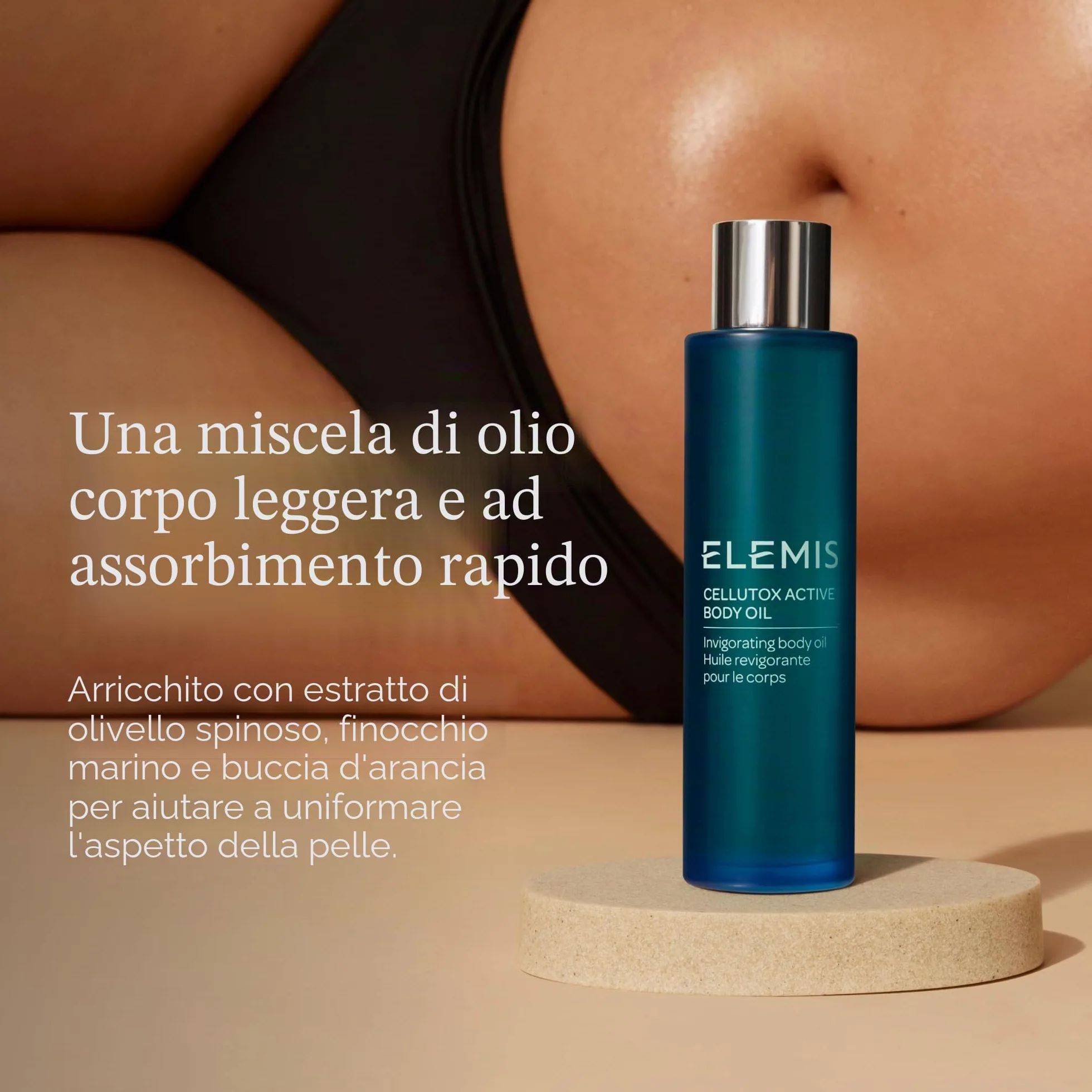 ELEMIS Cellutox Active Body Oil, Olio Corpo Rivitalizzante 100ml | Olio corpo leggero con finocchio marino, olivello spinoso e arancia per levigare, ammorbidire e rivitalizzare la pelle
