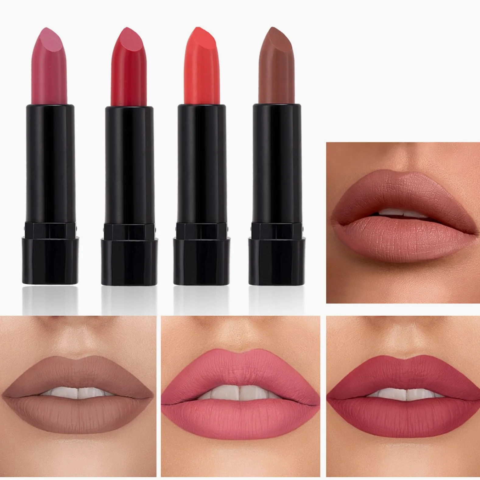 Set trucco per principianti, kit trucco per adolescenti | Kit per principianti con custodia | Ombretto, fard, per sopracciglia, rossetto, smalto, pennello per sopracciglia con custodi