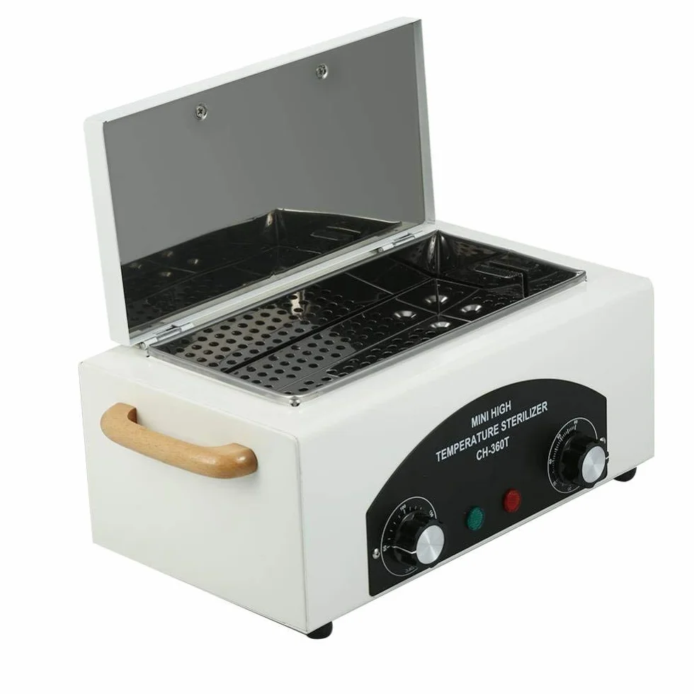 Sterilizzatore ad alta temperatura per unghie e strumenti dentali - Serbatoio smontabile in acciaio inossidabile per parrucchieri e manicure professionali