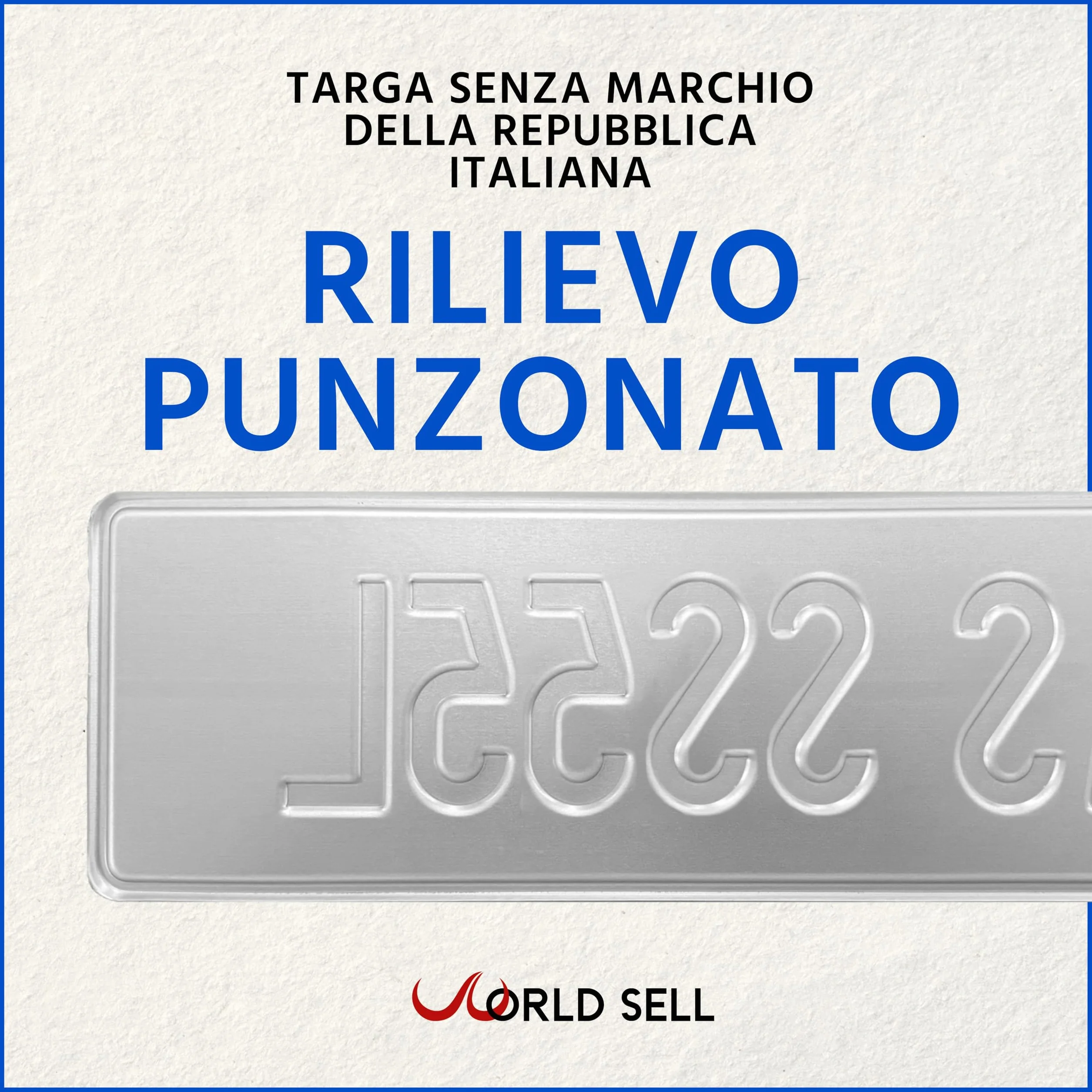 Targa Anteriore Personalizzata Incisa in Rilievo su Alluminio Catarifrangente Replica Artigianale Made in Italy Modello Auto
