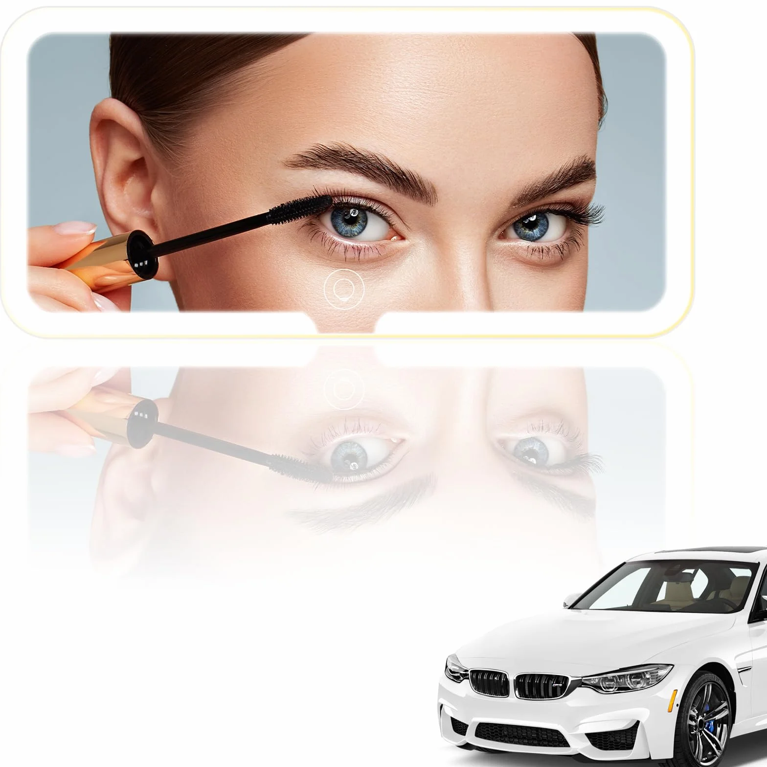 Specchio cosmetico a LED ricaricabile con 3 modalità luce e touch screen per neonati e bambini