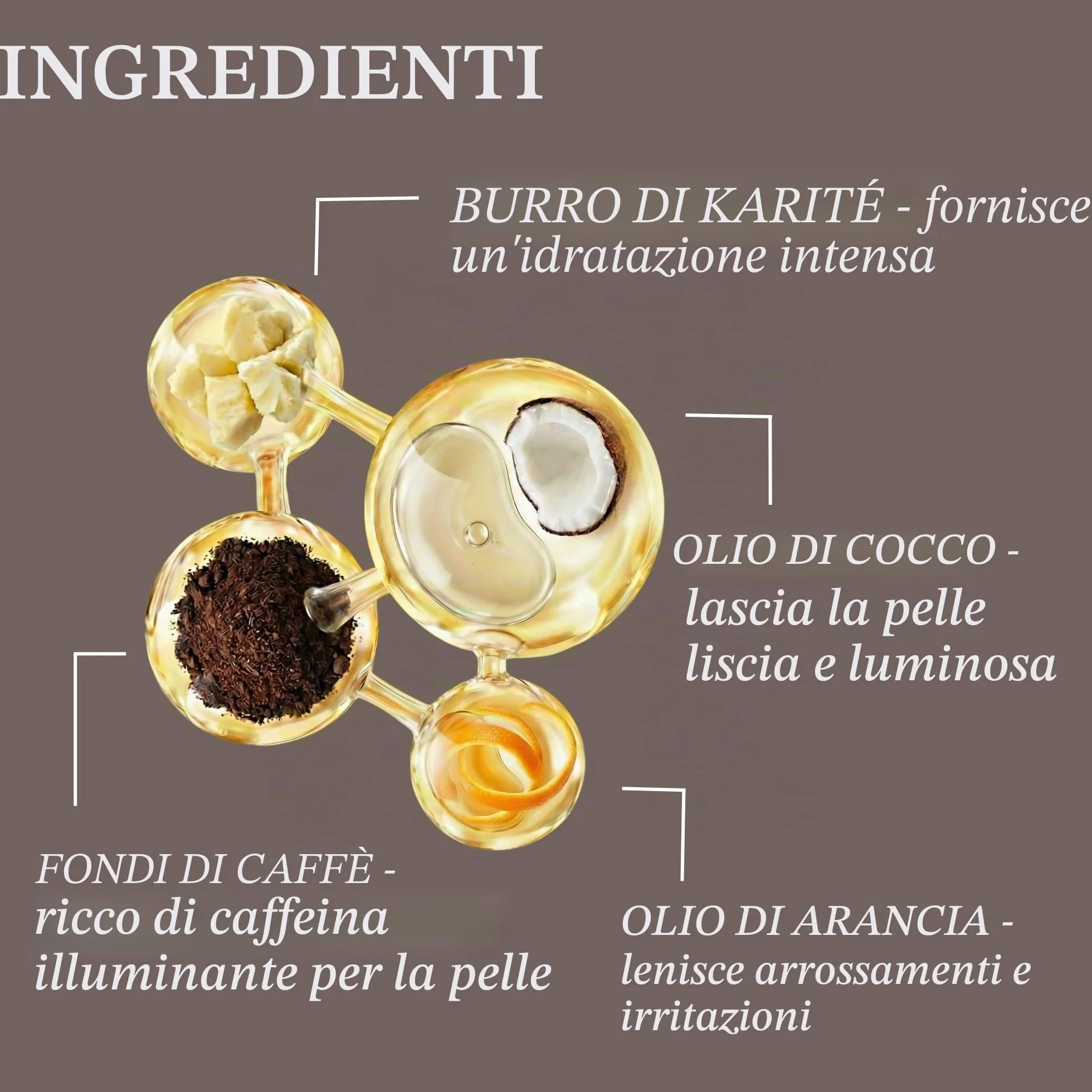 UpCircle Scrub viso al caffè - Miscela di agrumi per pelli normali e secche 100 ml - Burro di karité, cocco e olio di rosa canina - Esfoliante viso naturale e vegano per una pelle morbida e liscia