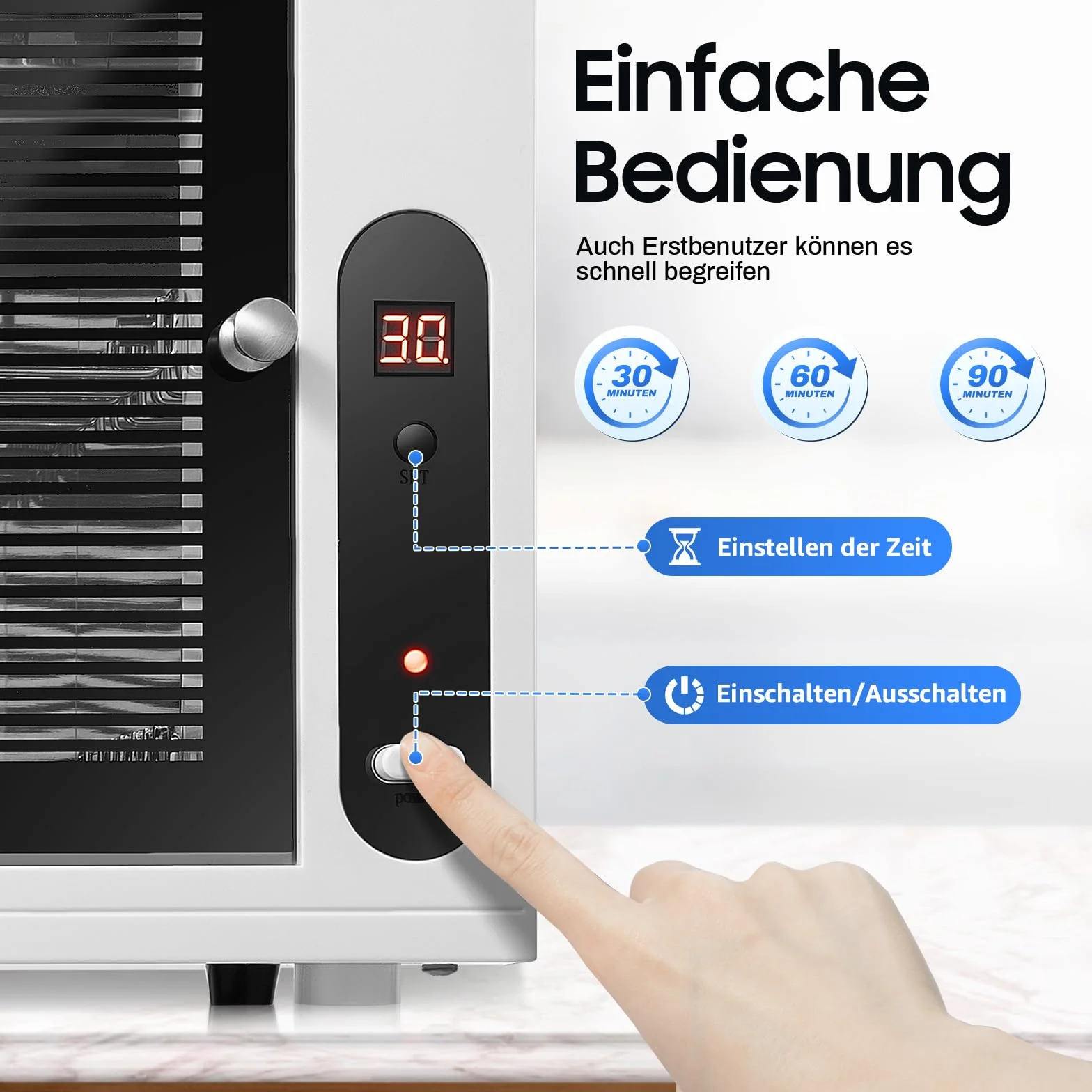 Sterilizzatore UV con timer per la sterilizzazione di strumenti manicure, sterilizzazione di saloni di unghie, sterilizzatore a LED con regolazione timer, 6 W 220 V.