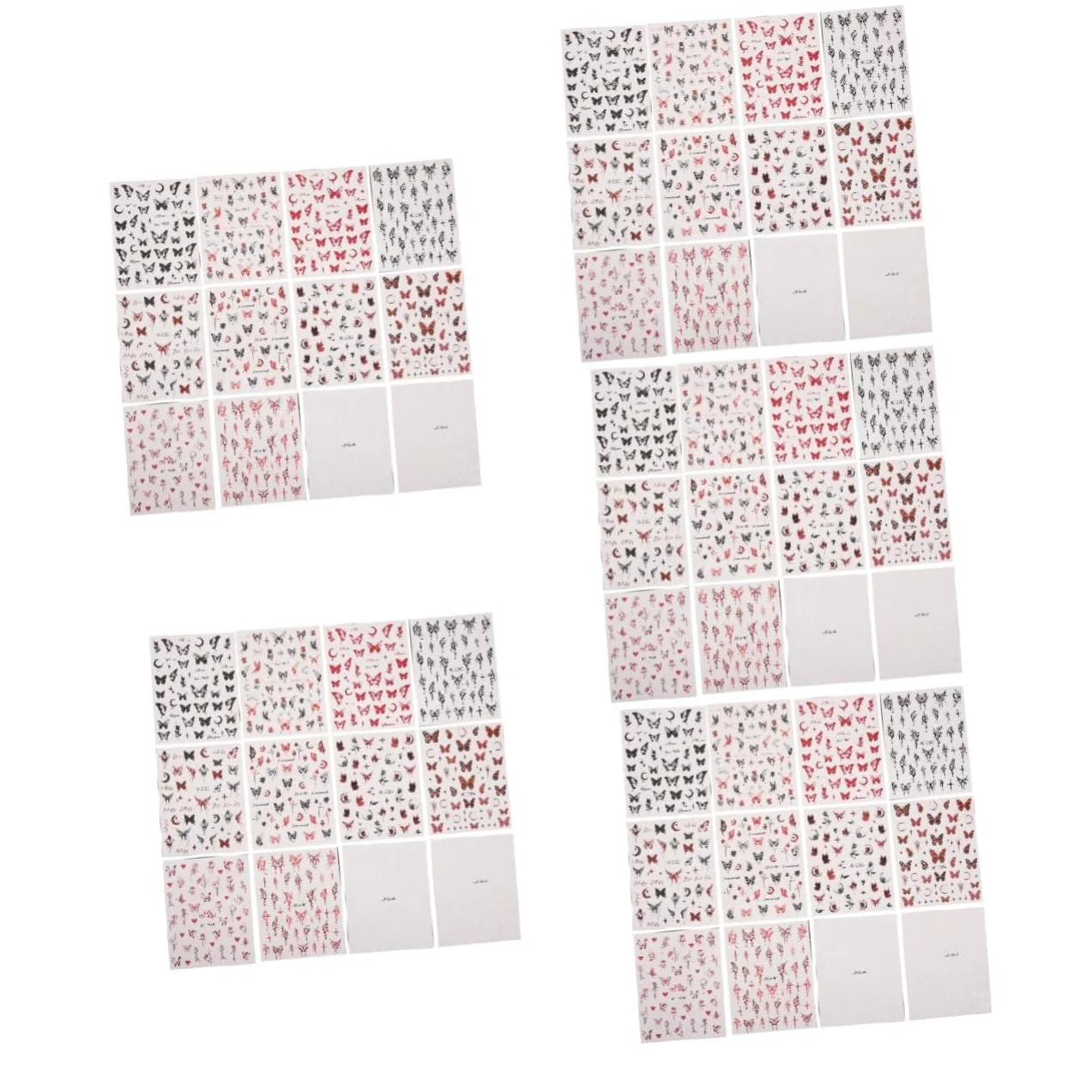 5 Set Adesivo A Farfalla Scuro Gel Nail Stickers Gel Nails Stickers Adesivi Decorativi Unghie Foil Unghie Etichetta Carino Uv Adesivi Per Unghie Decalcomanie Per Unghie 12 Fogli*5