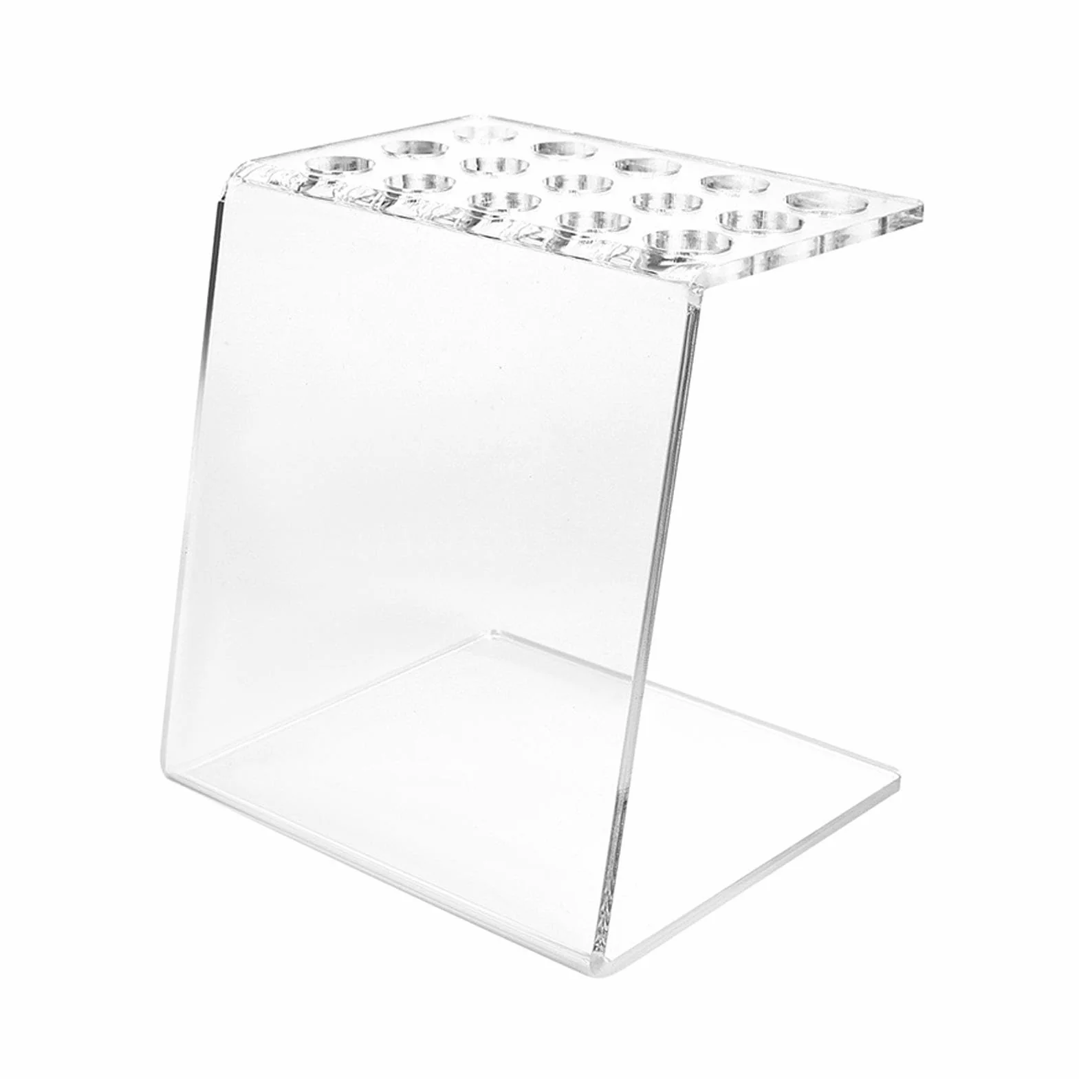 Porta forbici dal design trasparente, supporto in acrilico, robusto portautensili da parrucchiere, supporto decorativo per barbiere, 13,5 x 14,5 x 16,2 cm, per forbici, interni, esterni,