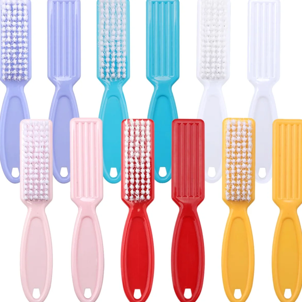 Spazzola per Unghie Colore Casuale 24 in Plastico Filo Pp, Facile da Trasportare da Usare, la Pulizia Unghie in Viaggio in Bagno