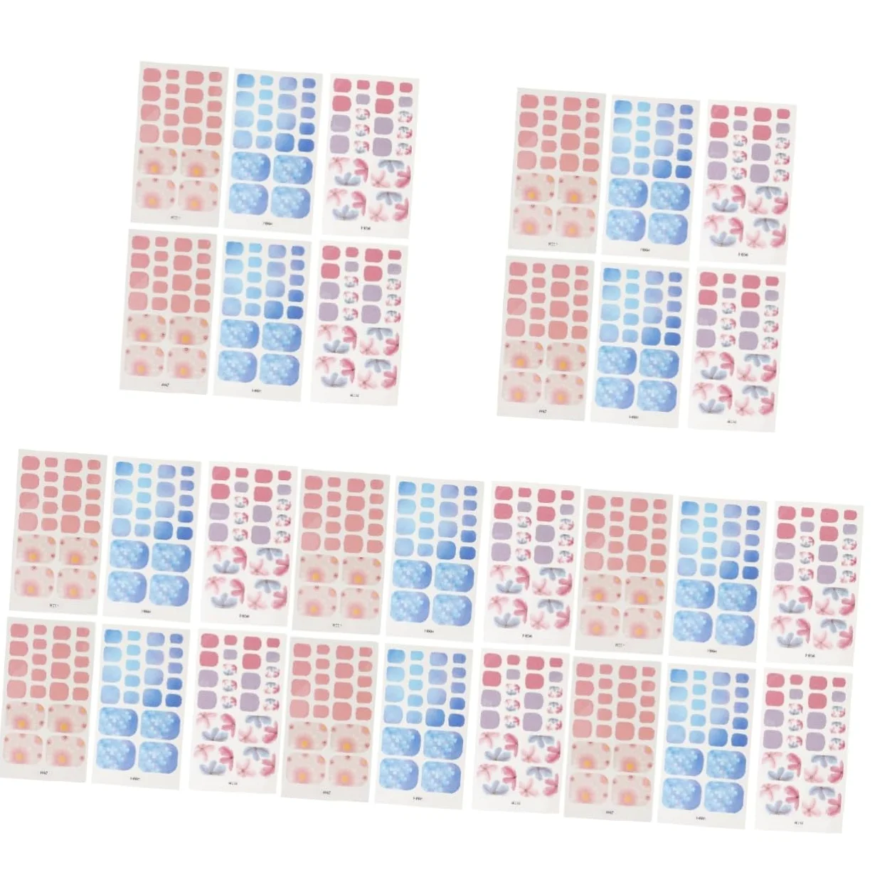 PACKOVE 5 Set Adesivi Per Unghie Dei Impermeabili Decorazioni Per Manicure Te Nail Art Stickers Per Donne E Ragazze Facili Applicare E Rimuovere 6 Fogli*5
