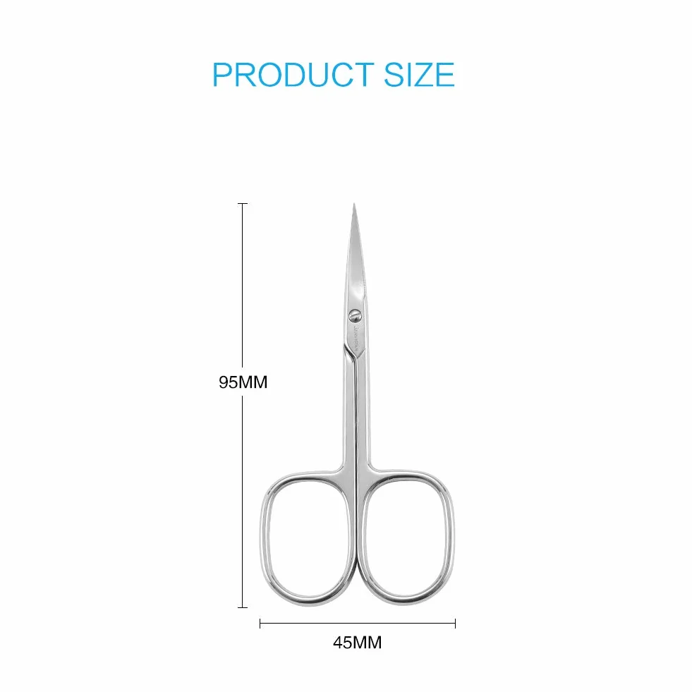 Forbici professionali per cuticole in acciaio inox 9,3 cm con custodia
