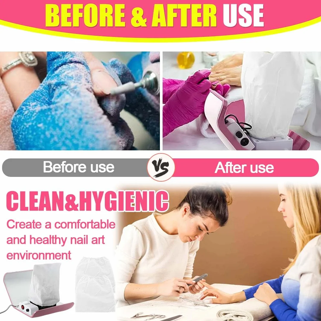 Sacchetti per Aspirapolvere Unghie, Ricambio Sacchetti Di Ricambio per Aspiratore Unghie Sacchetti Raccogli Polvere per Unghie Aspirapolvere Sacchetti per Aspiratore per Unghie per Nail Art 5 Pezzi