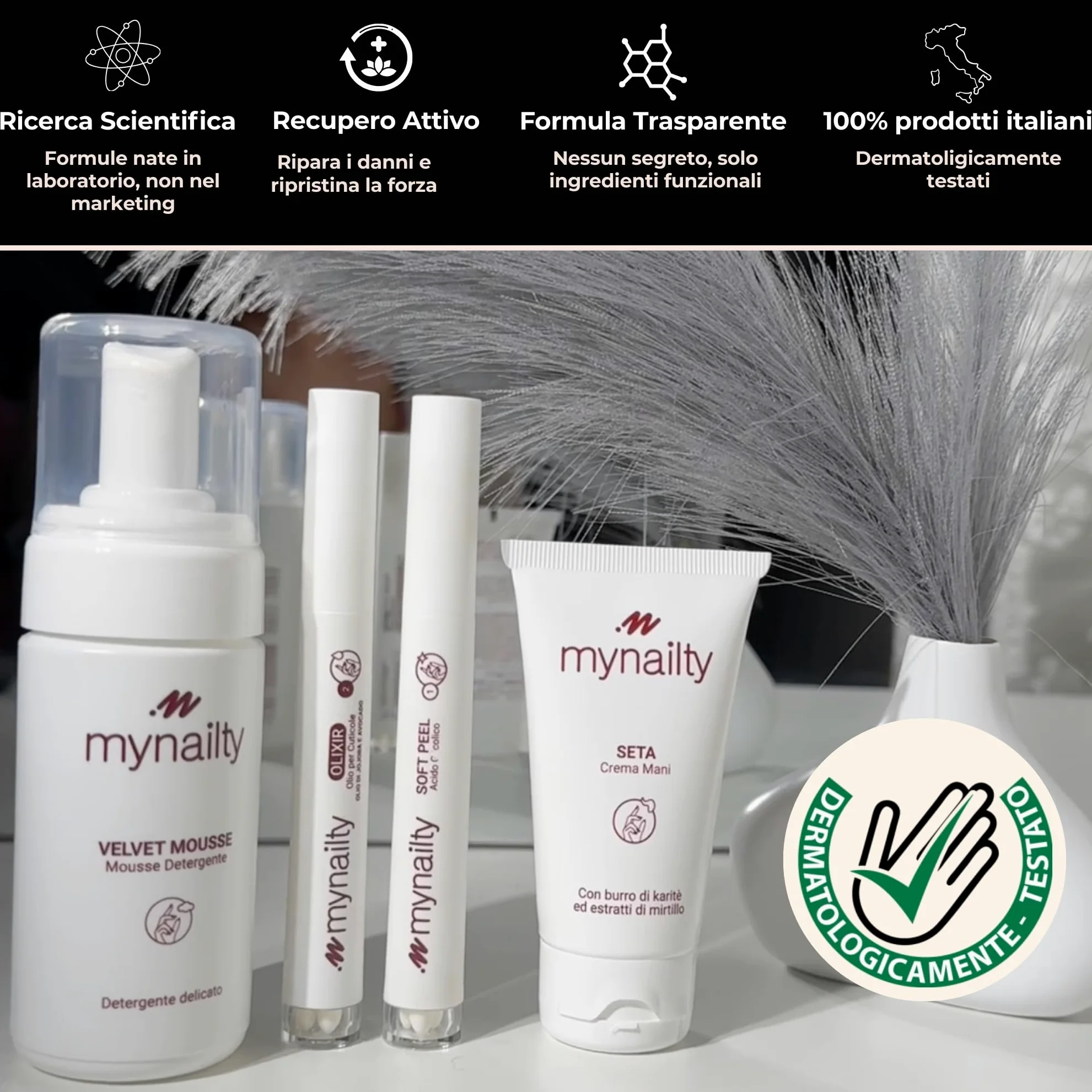 Kit Nail Care Professionale, Trattamento Completo Unghie con Detergente, Esfoliante, Olio Rinforzante, Lima e Crema Mani | Unghie forti e sane