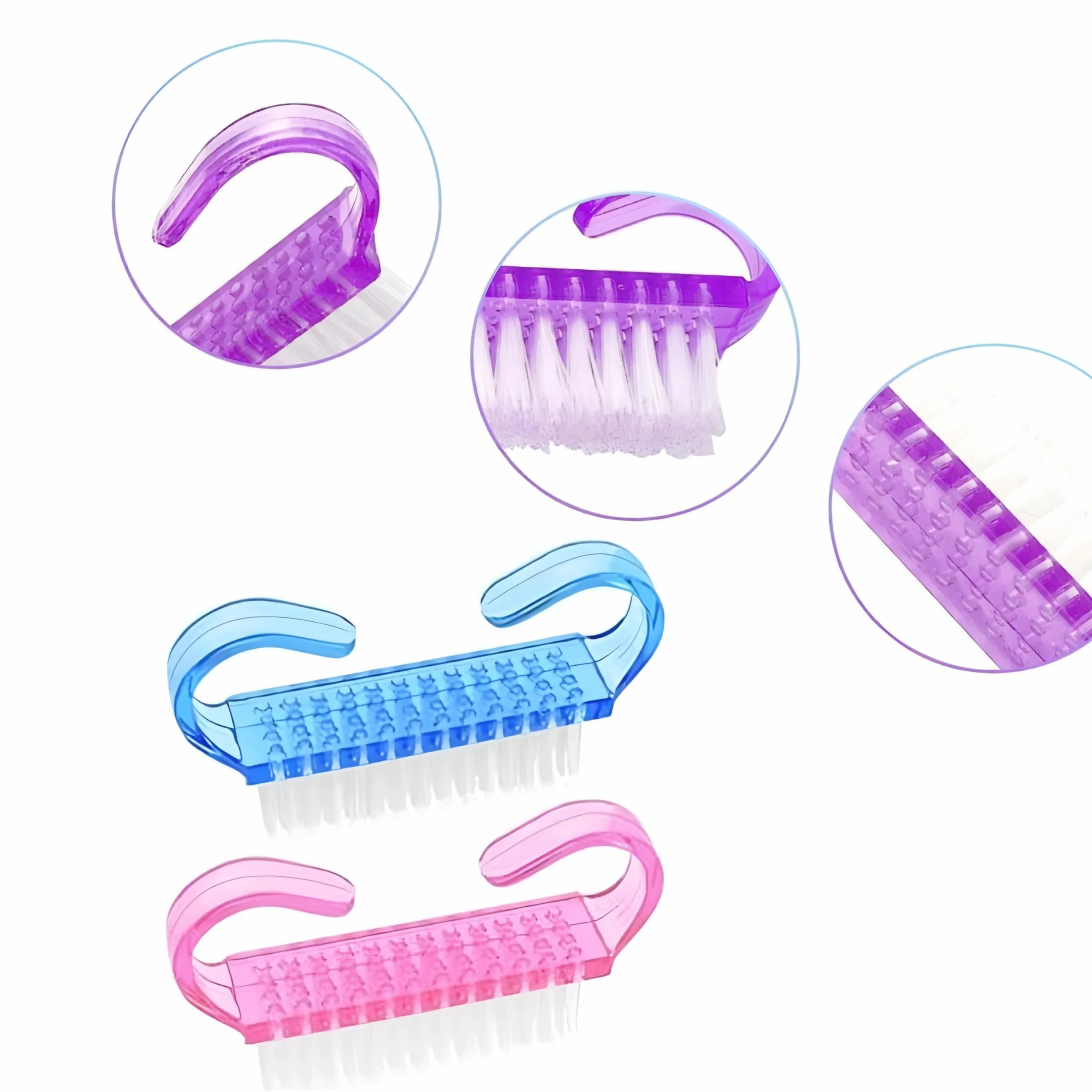 Spazzola per unghie per pulizia delle dita e delle unghie, set 18 pezzi, 3 colori