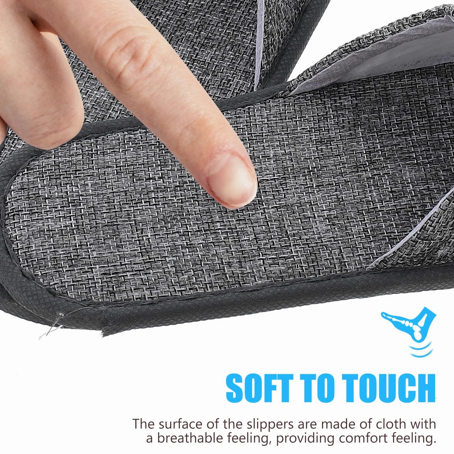 10 Paia Pantofole Monouso Antiscivolo in Lino Nero Ciabatte Unisex da Spa per Hotel Saloni e Uso Domestico Calzature Traspiranti e Protettive per Ospiti e Viaggi