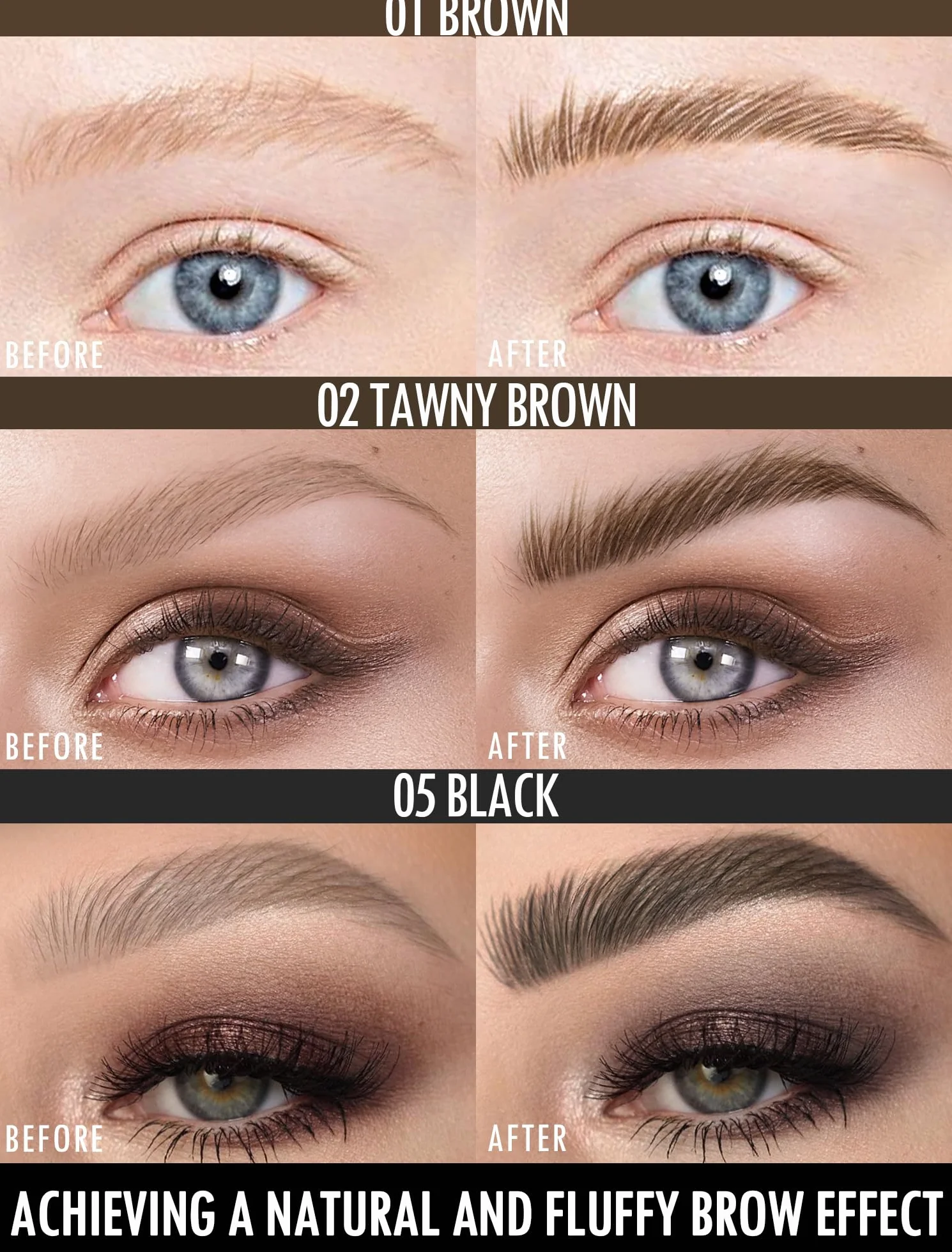 Matita Sopracciglia Microblading- Facile da Usare,matita sopracciglia, Effetto Ultra Naturale,Matita Sopracciglia, Durata Lunga, Siccità Rapida e No Transfer (02 taupe)