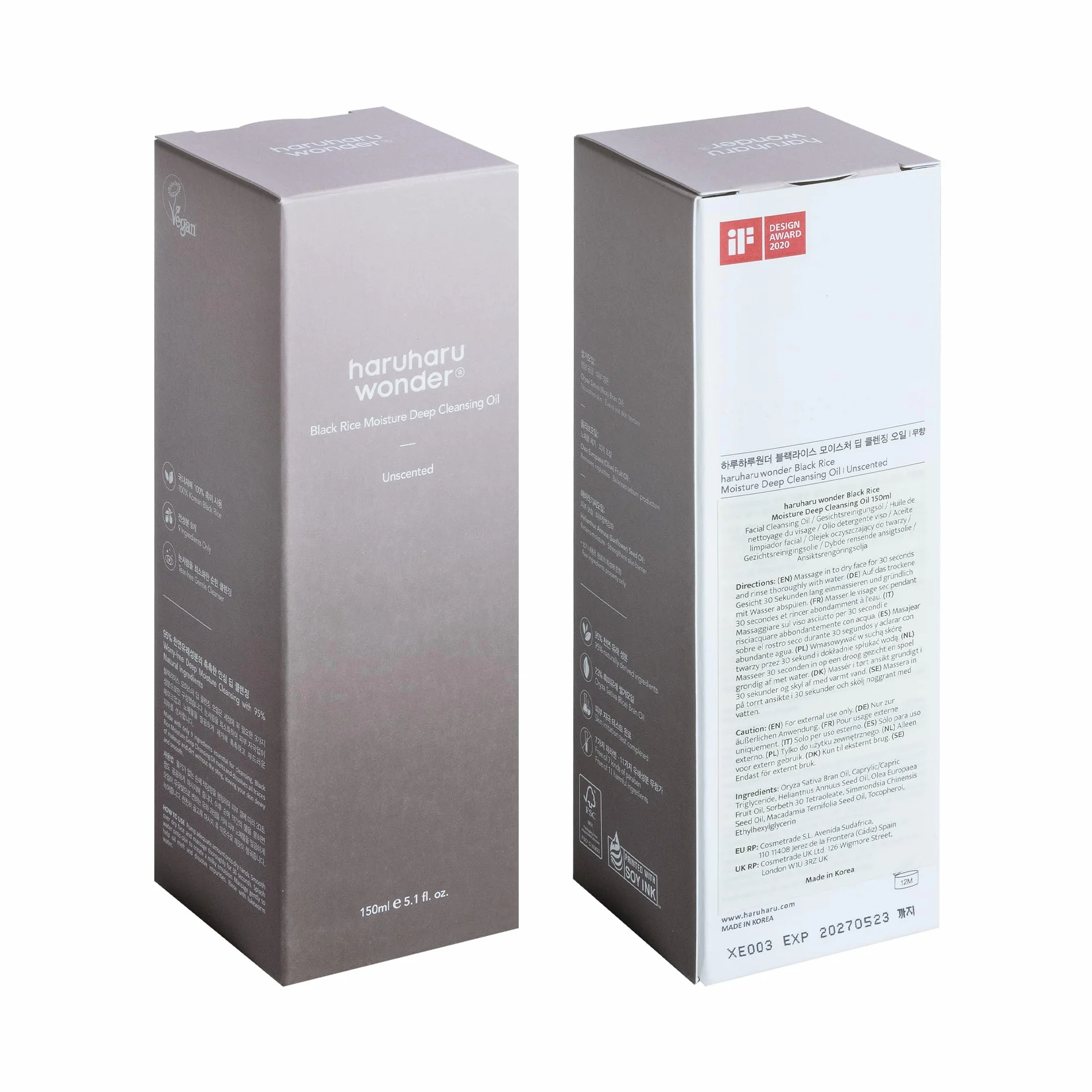 HARUHARU WONDER Black Rice Moisture Deep Cleansing Oil 150 ml