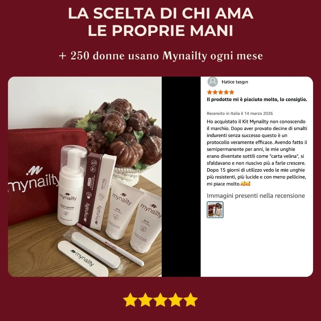 Kit Nail Care Professionale, Trattamento Completo Unghie con Detergente, Esfoliante, Olio Rinforzante, Lima e Crema Mani | Unghie forti e sane
