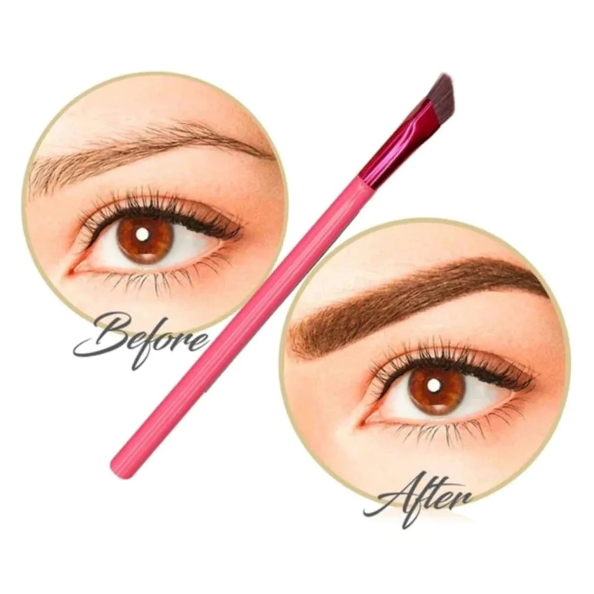 FRCOLOR 10pezzi Spazzola Angolata Per Sopracciglia e Ombretto Di Strumenti Cosmetici Leggeri e Portatili Per Trucco Preciso e Definito