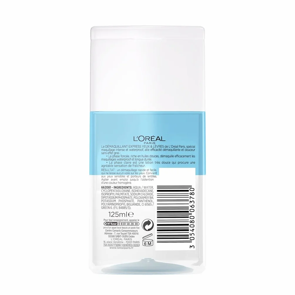 L'Oréal Paris Latte detergente occhi e labbra waterproof set 2x125 ml