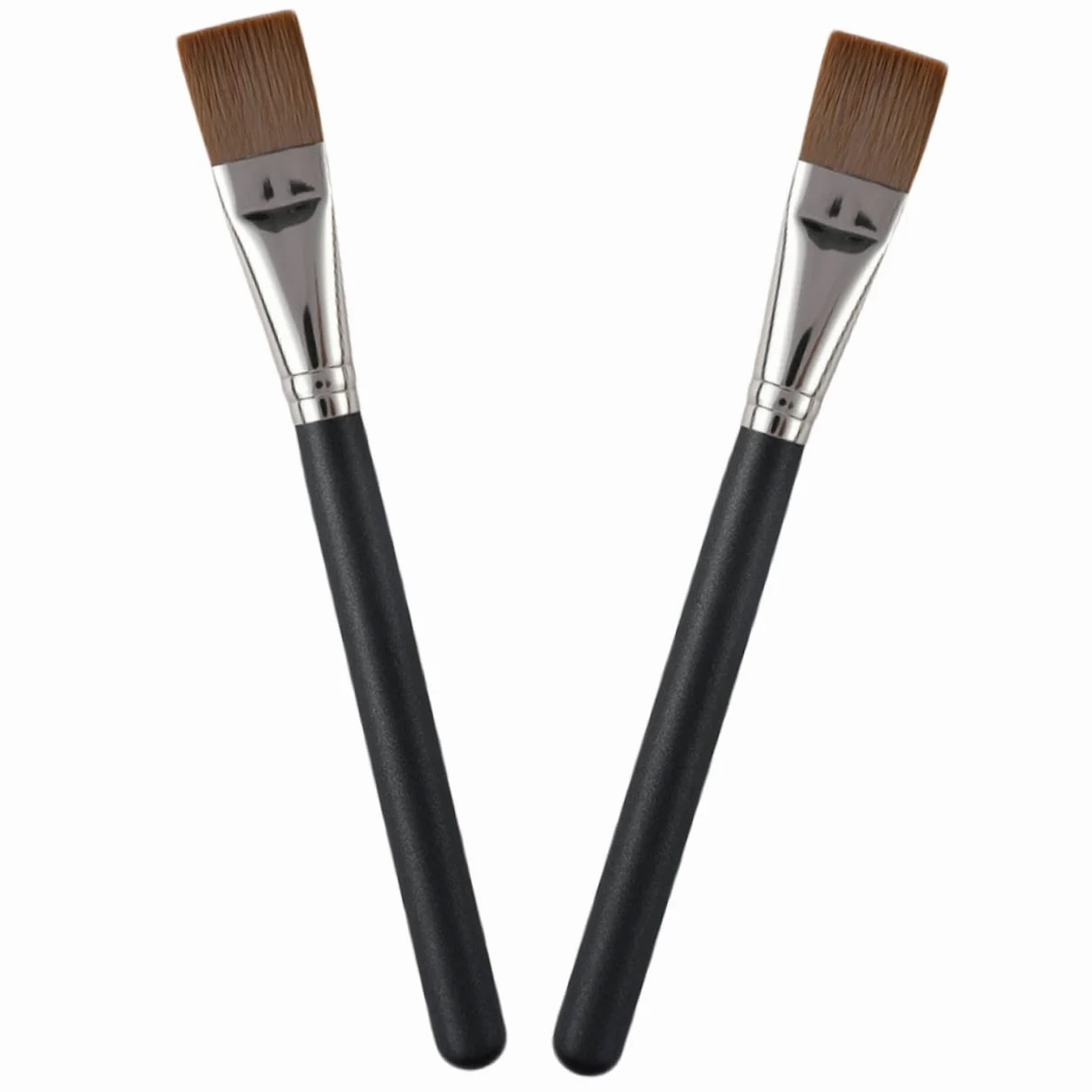 FRCOLOR 8pezzi Spazzola Per Da Applicatori Per Fondotinta e Trattamenti Di Bellezza Strumento Per Della Manico Ergonomico e Testa Flessibile Per Applicazioni Uniformi