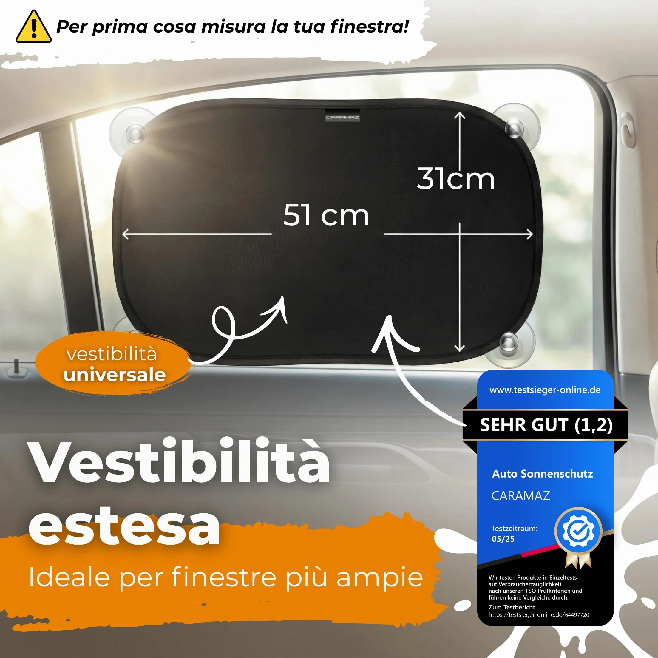 Tendine parasole bambini UV protezione certificata 2 szt 51x31cm Design Tartaruga
