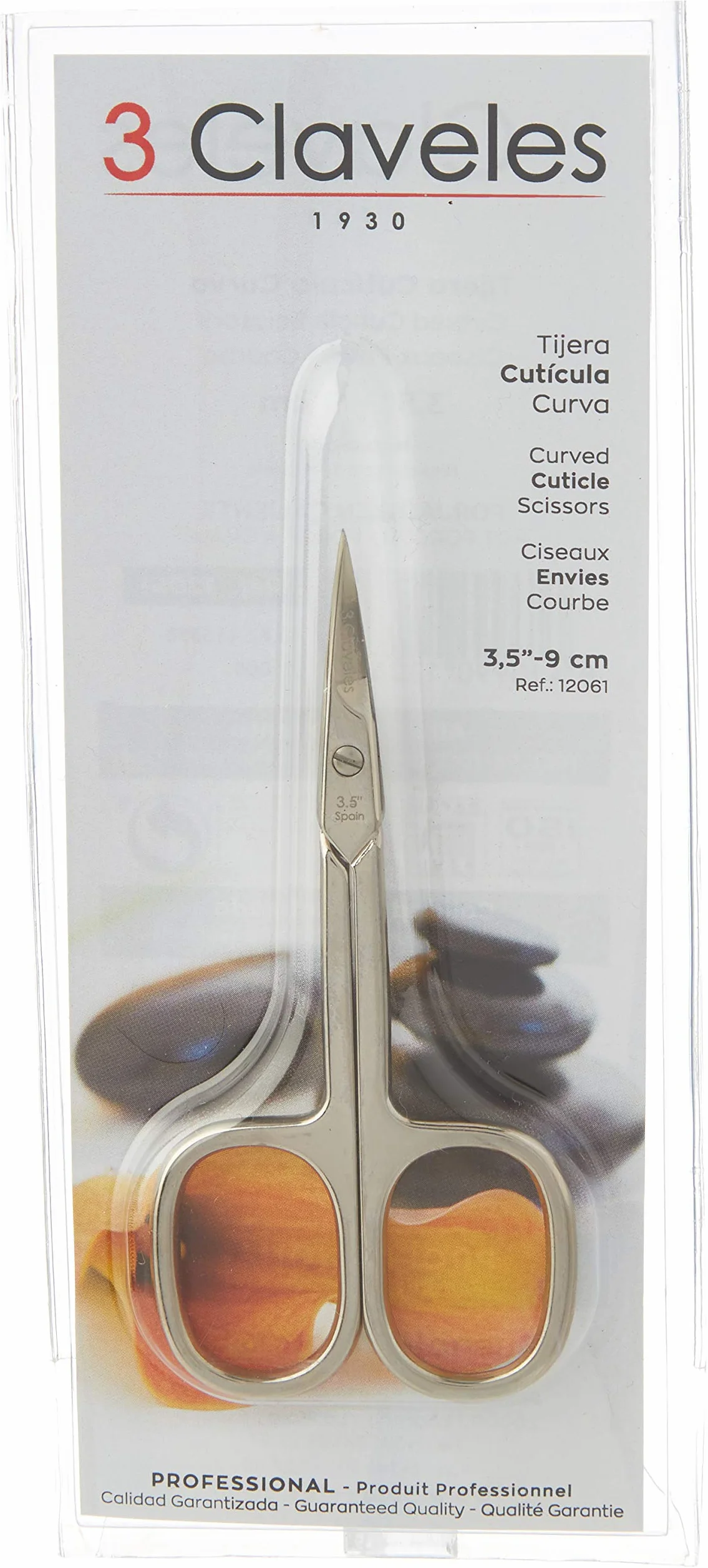Forbici per manicure curve 3.5" 3 Claveles 12061