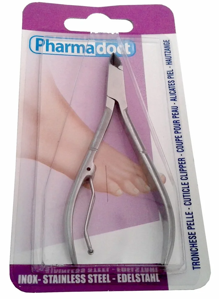 Pharmadoct Tronchese per Cuticole in Acciaio Inossidabile, 12 Blister