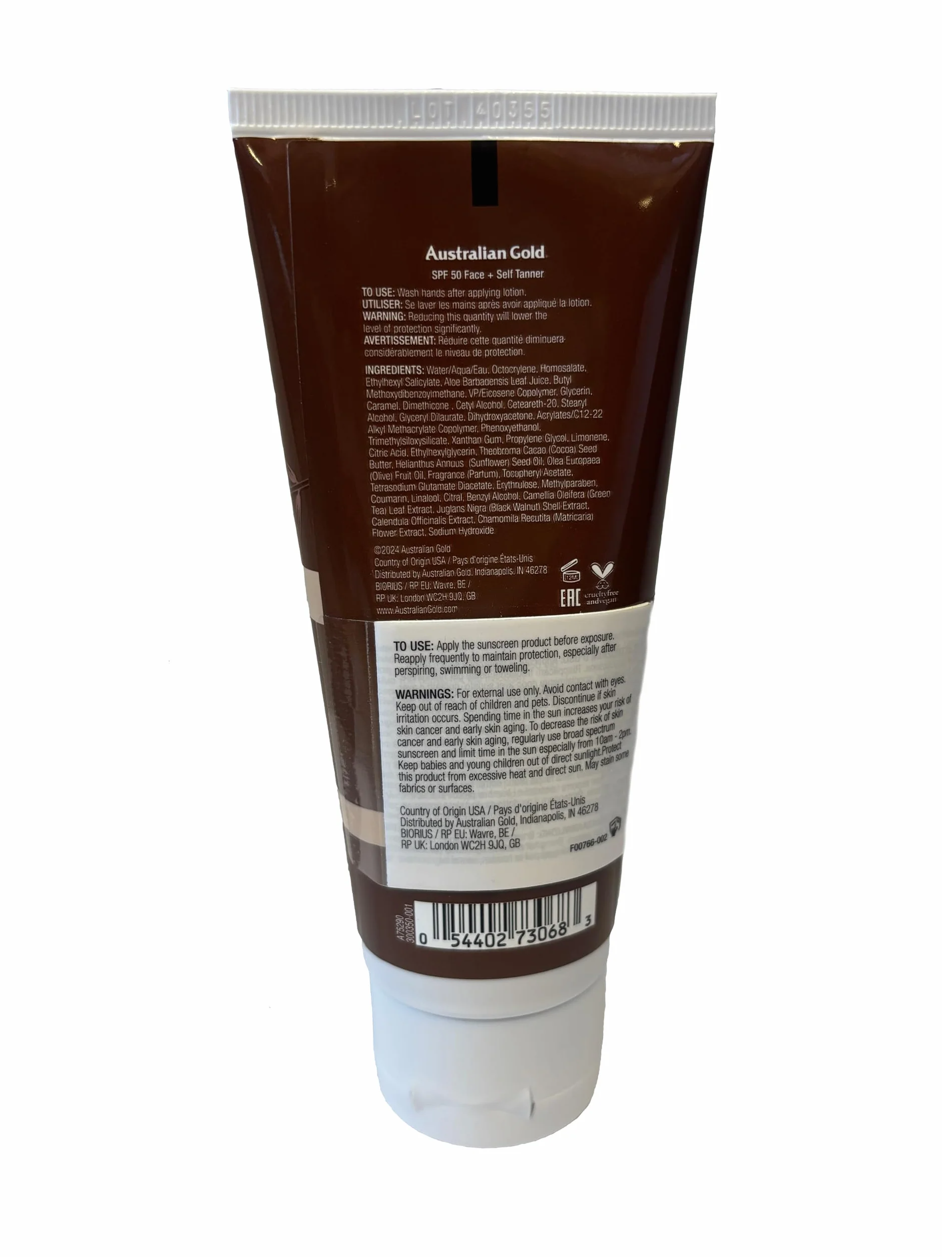 SPF 50 Face with Selftanner New Formula