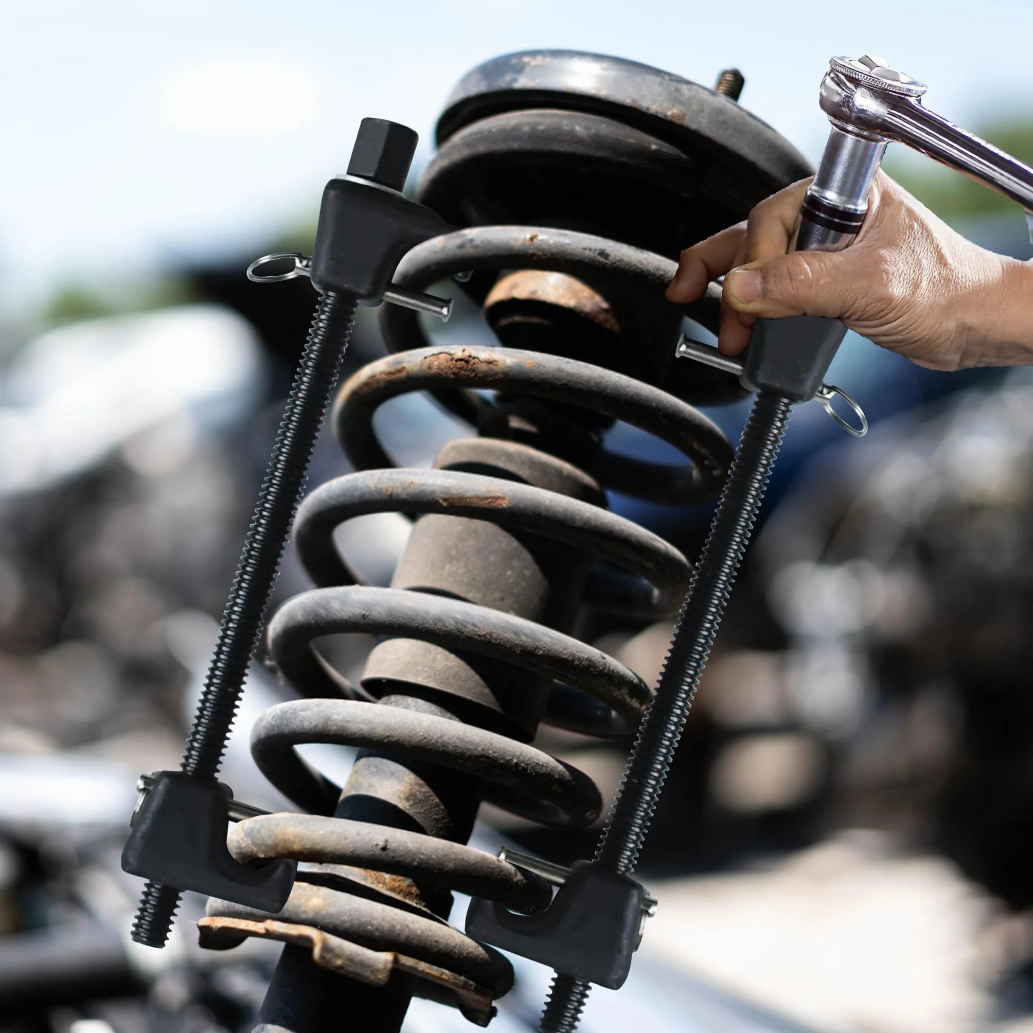 Professionale Compressore Molla Ammortizzatori Universale 300mm - Smonta Molle per Auto KFZ Strumenti Estrattore